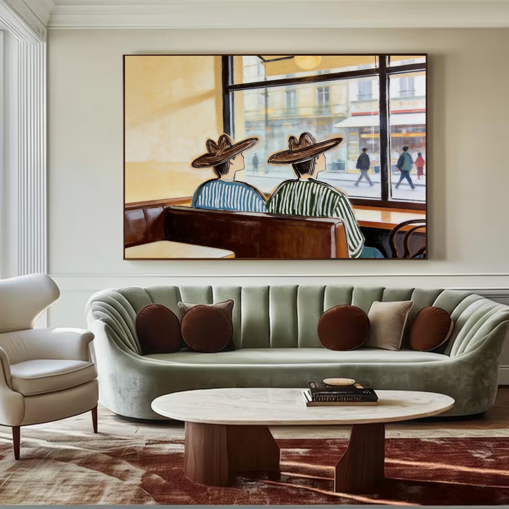 Window Gazers – Stylish Duo Painting