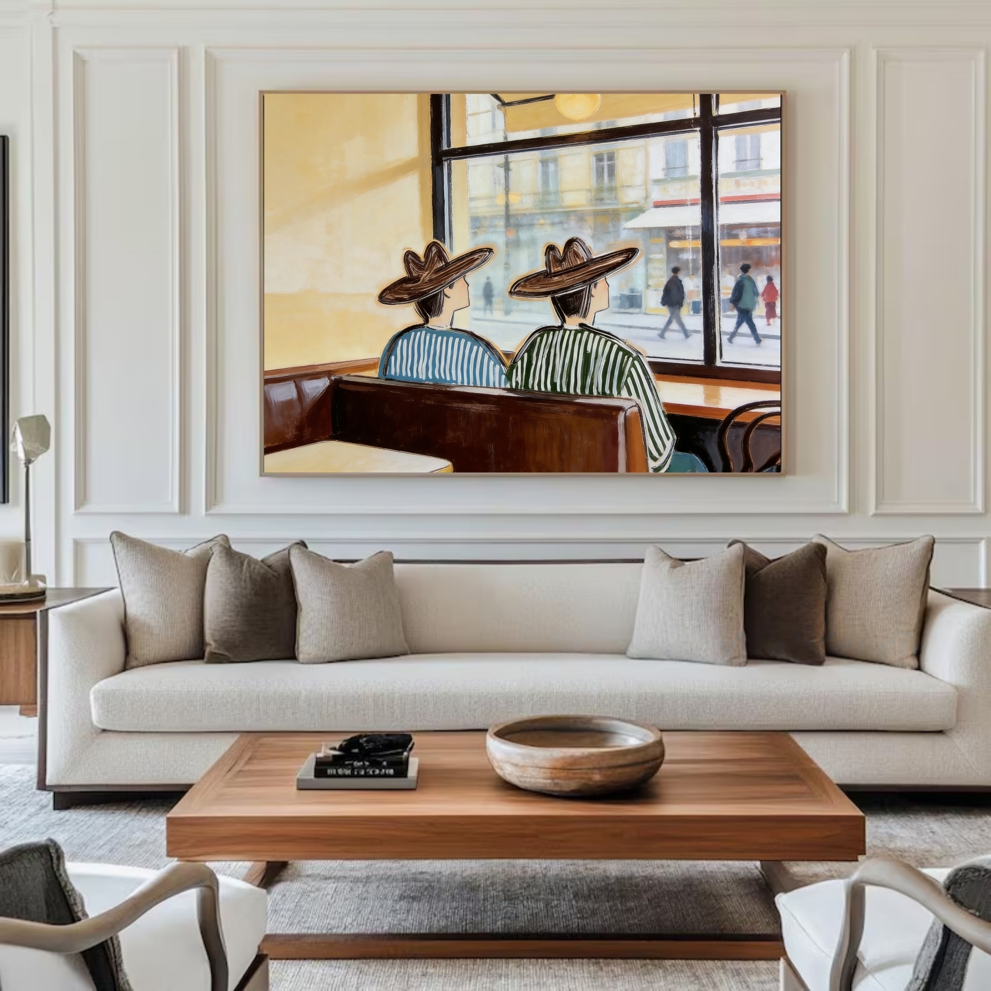 Window Gazers – Stylish Duo Painting