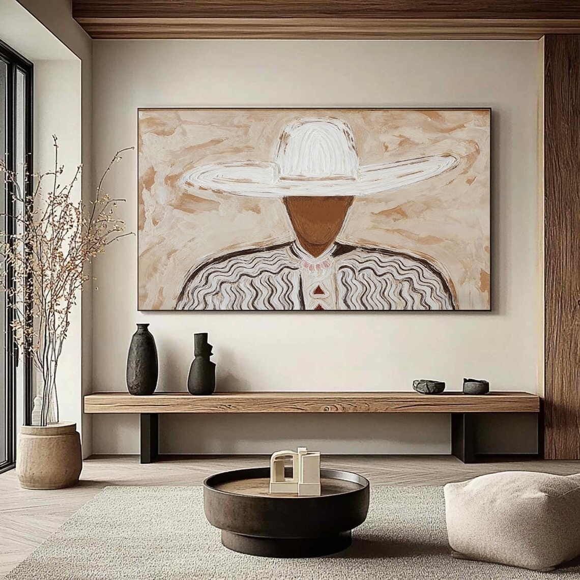 Wide-Brimmed Mystery Figure