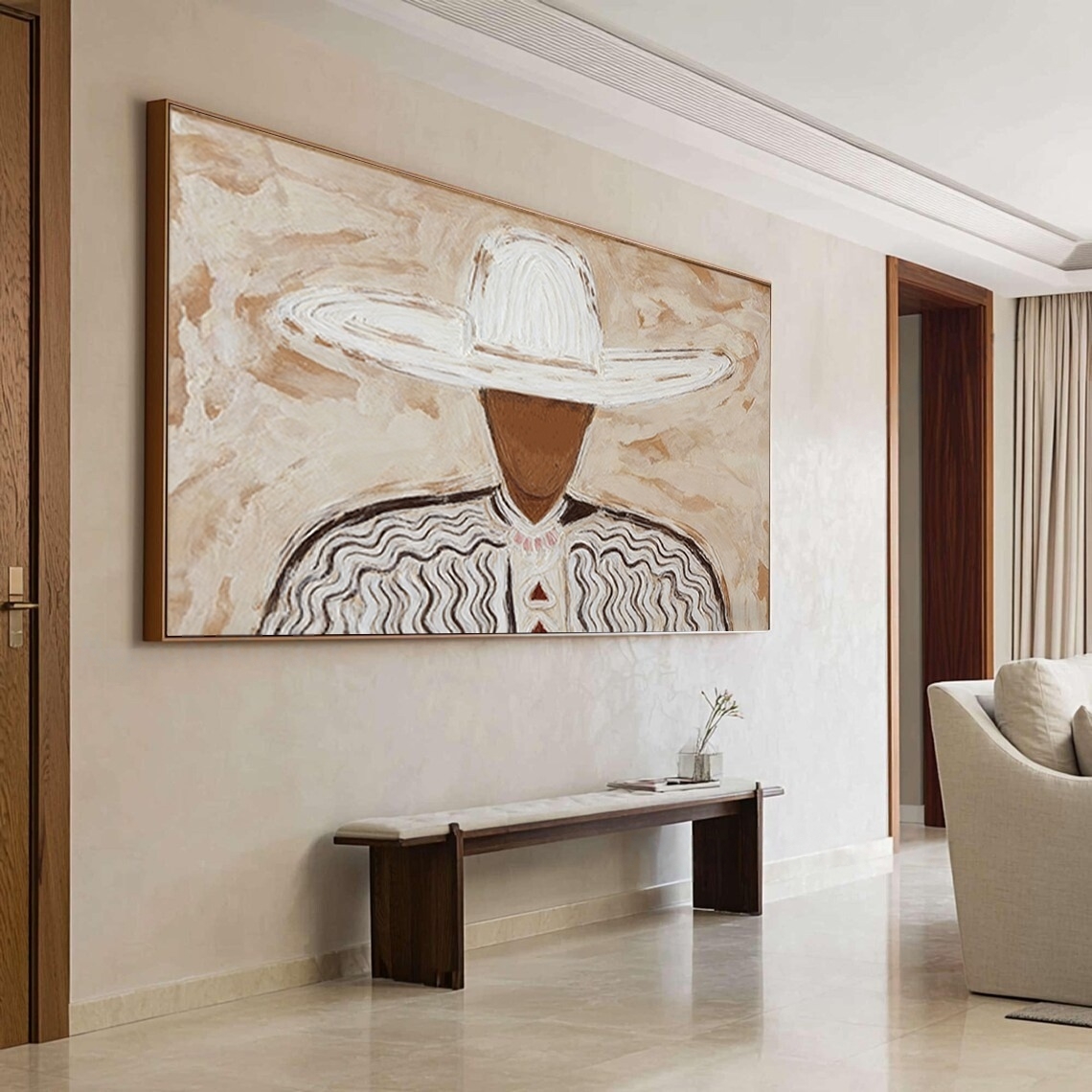 Wide-Brimmed Mystery Figure