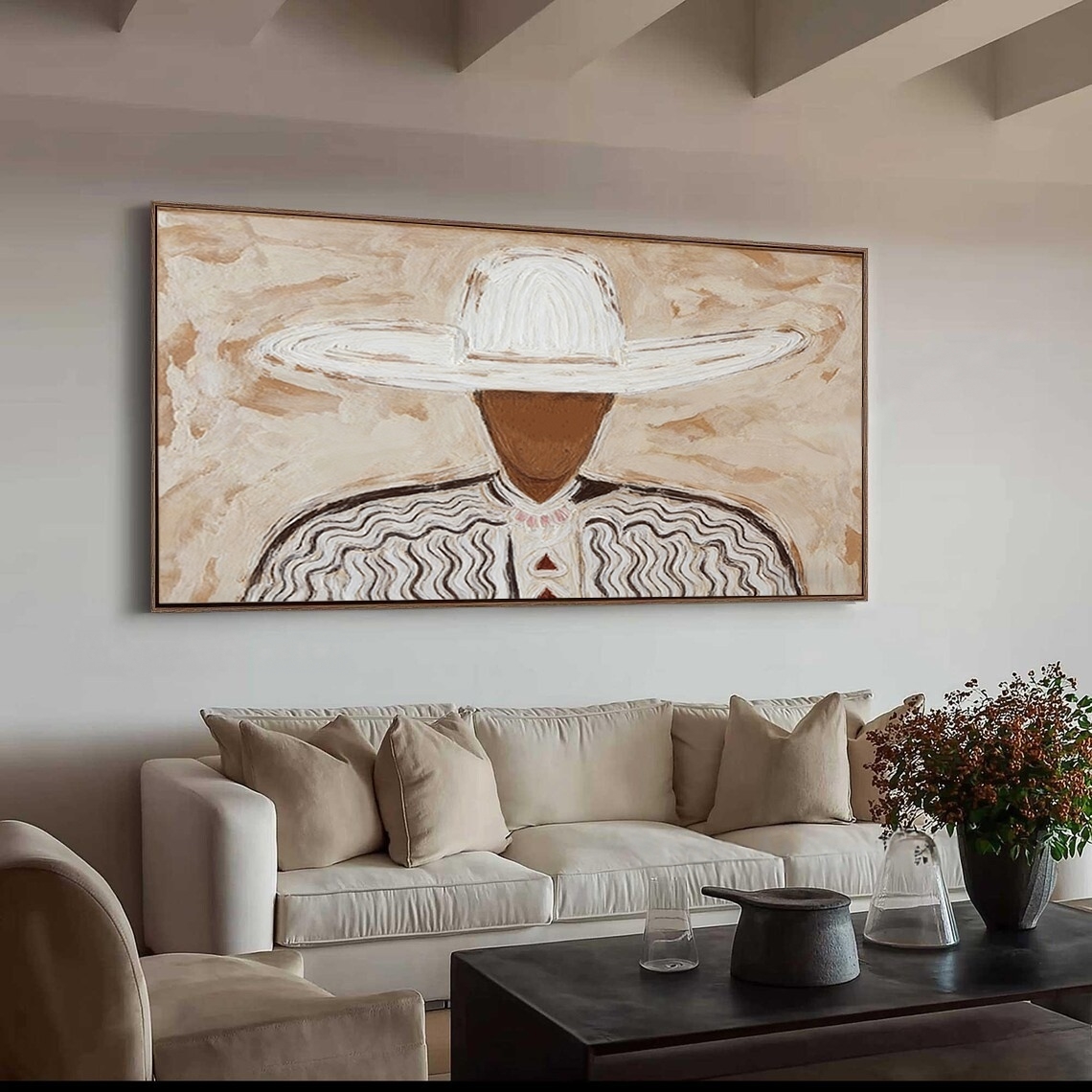 Wide-Brimmed Mystery Figure