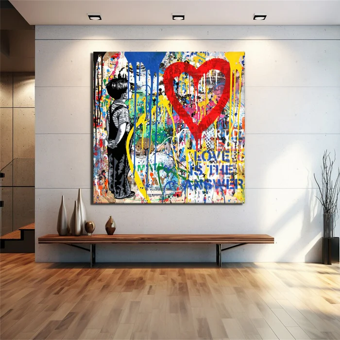 Love Is the Answer–Graffiti Pop Art Canvas