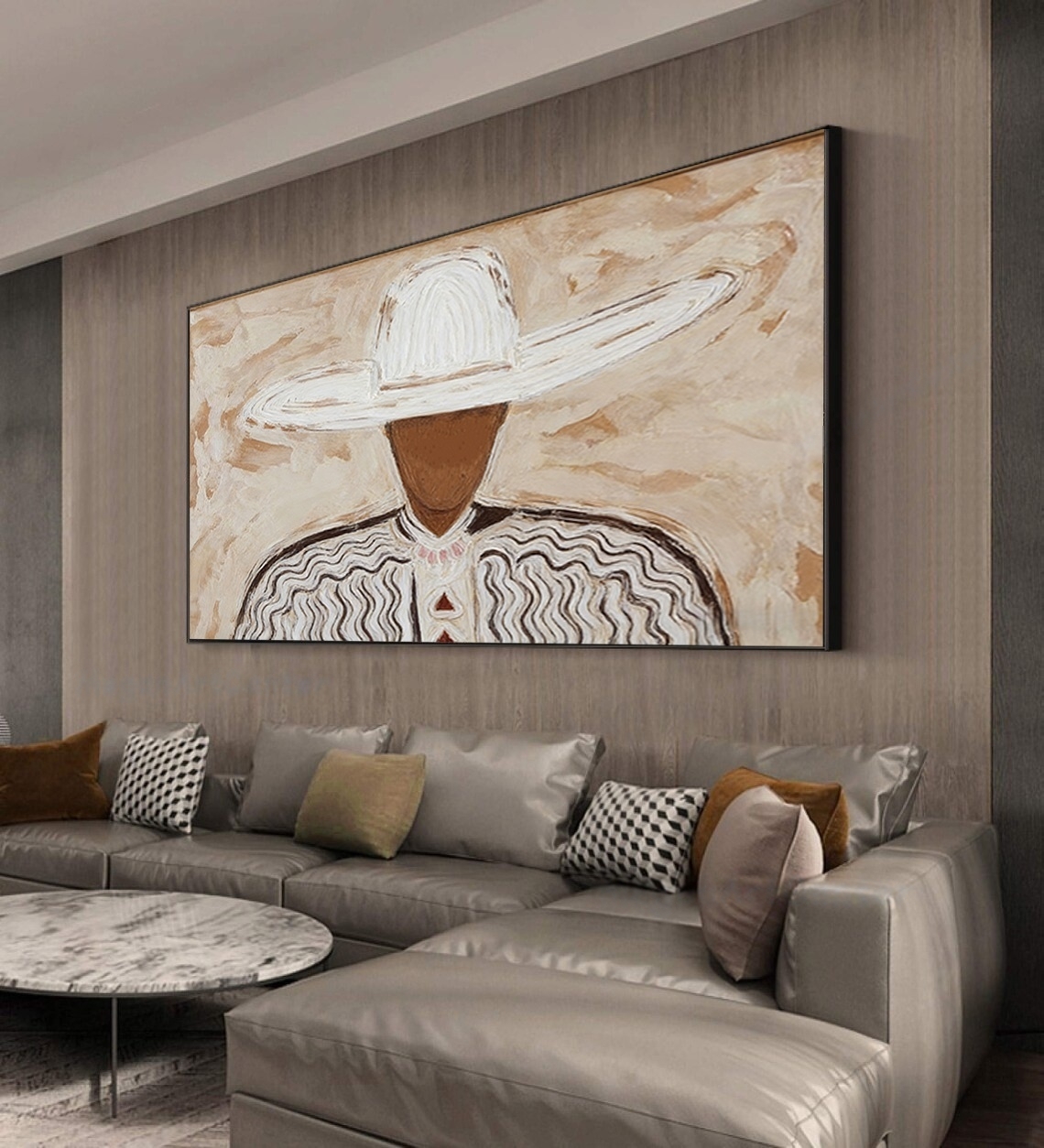 Wide-Brimmed Mystery Figure