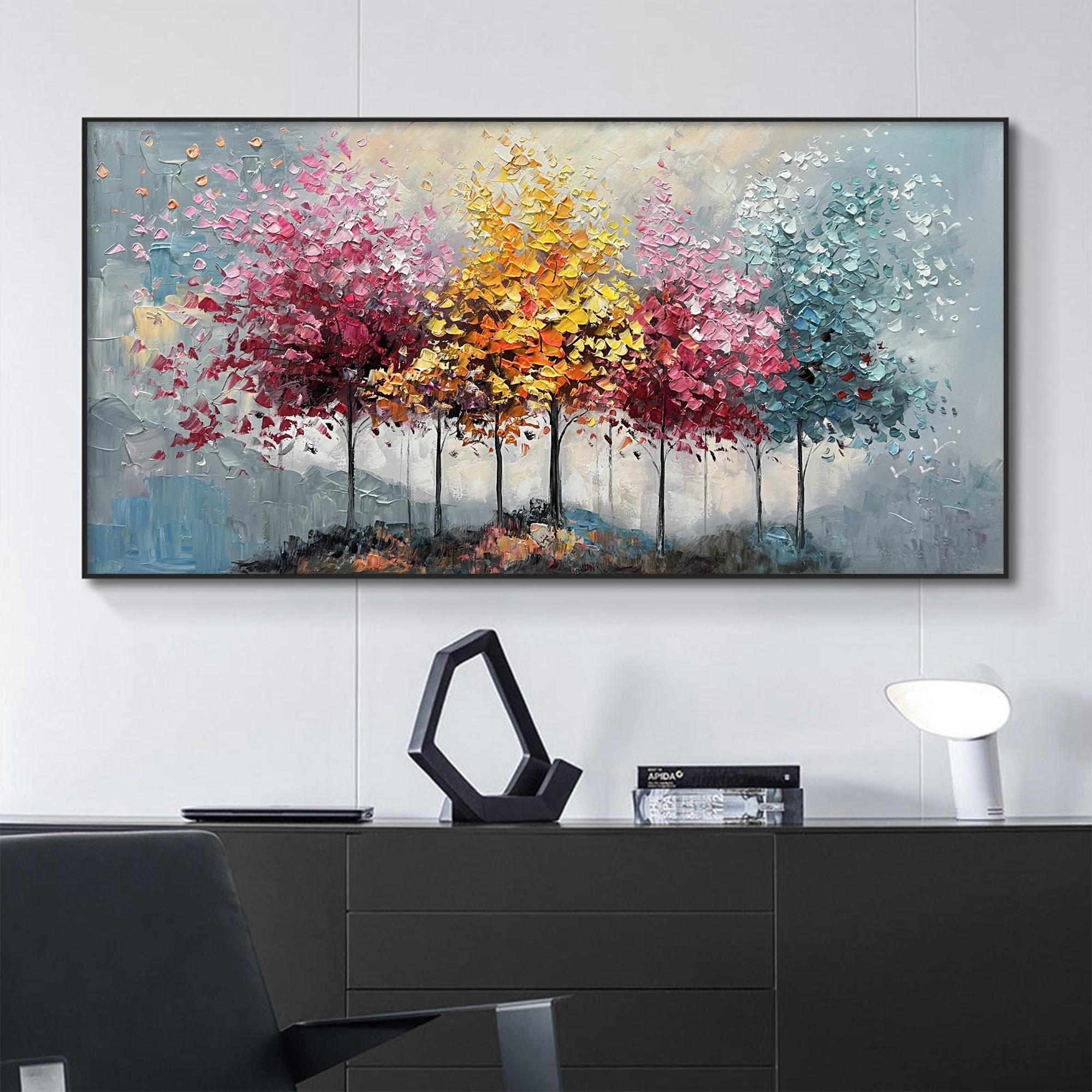 Colorful Forest Oil Painting