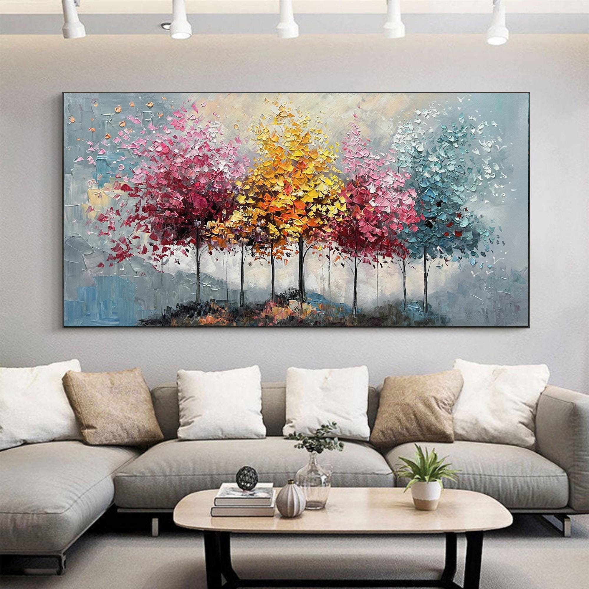 Colorful Forest Oil Painting