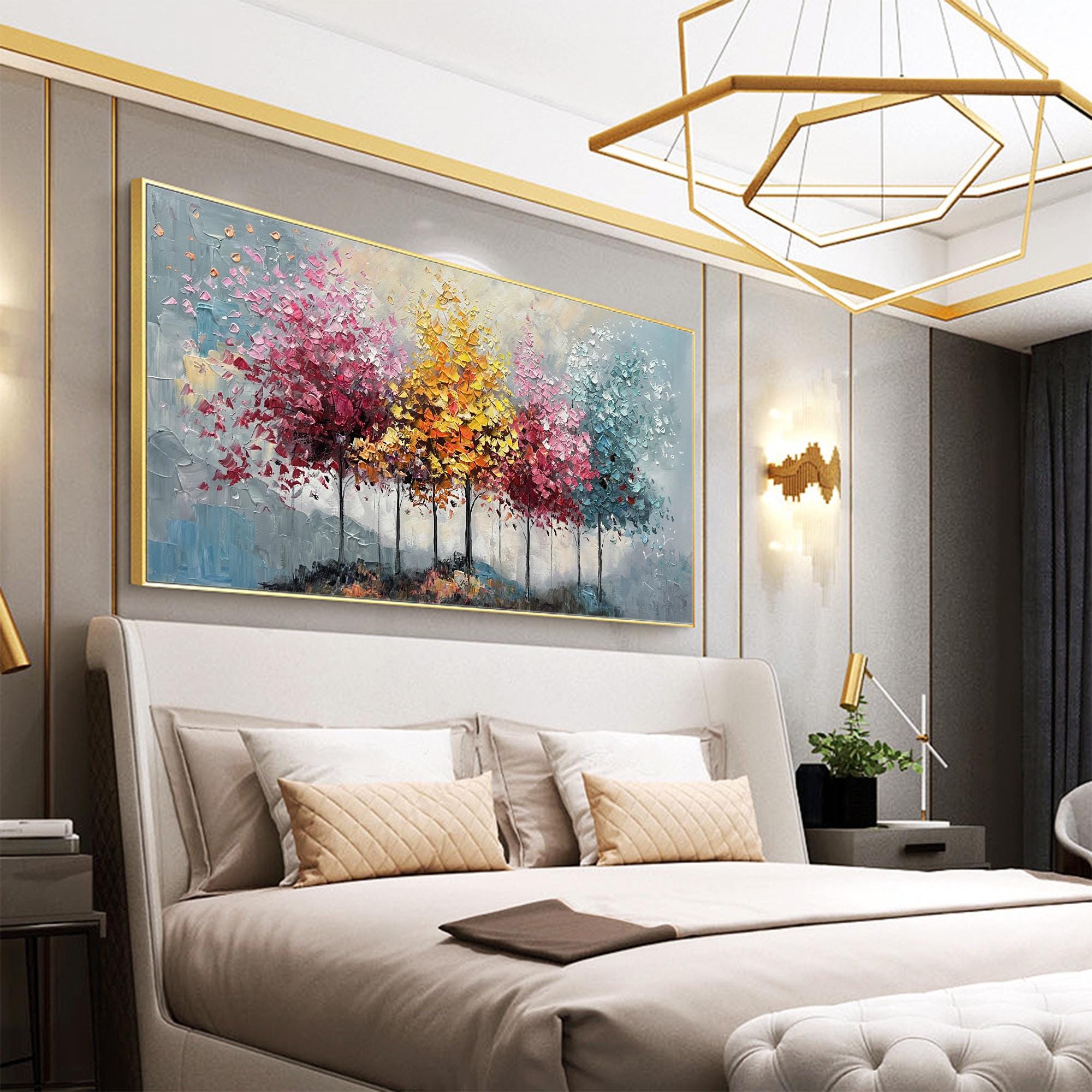 Colorful Forest Oil Painting