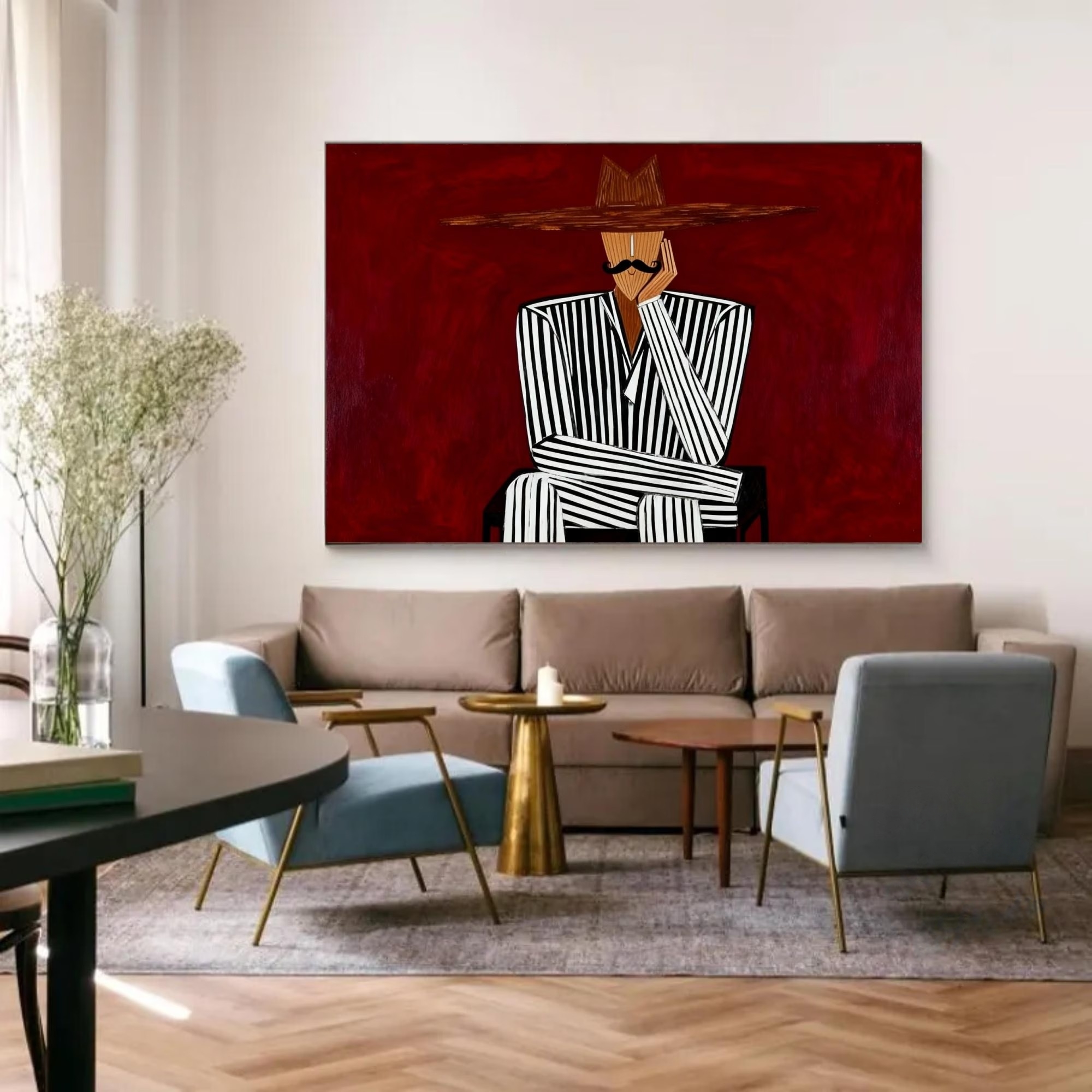 Contemplative Mustache Mystique