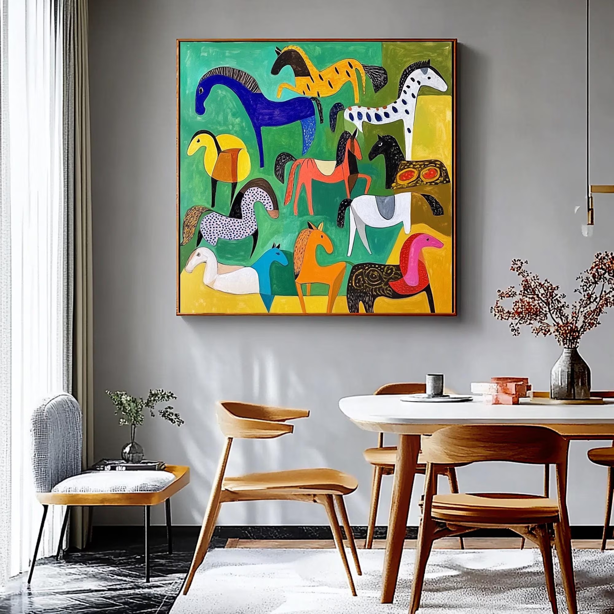 Colorful Horse Gallery Wall Art