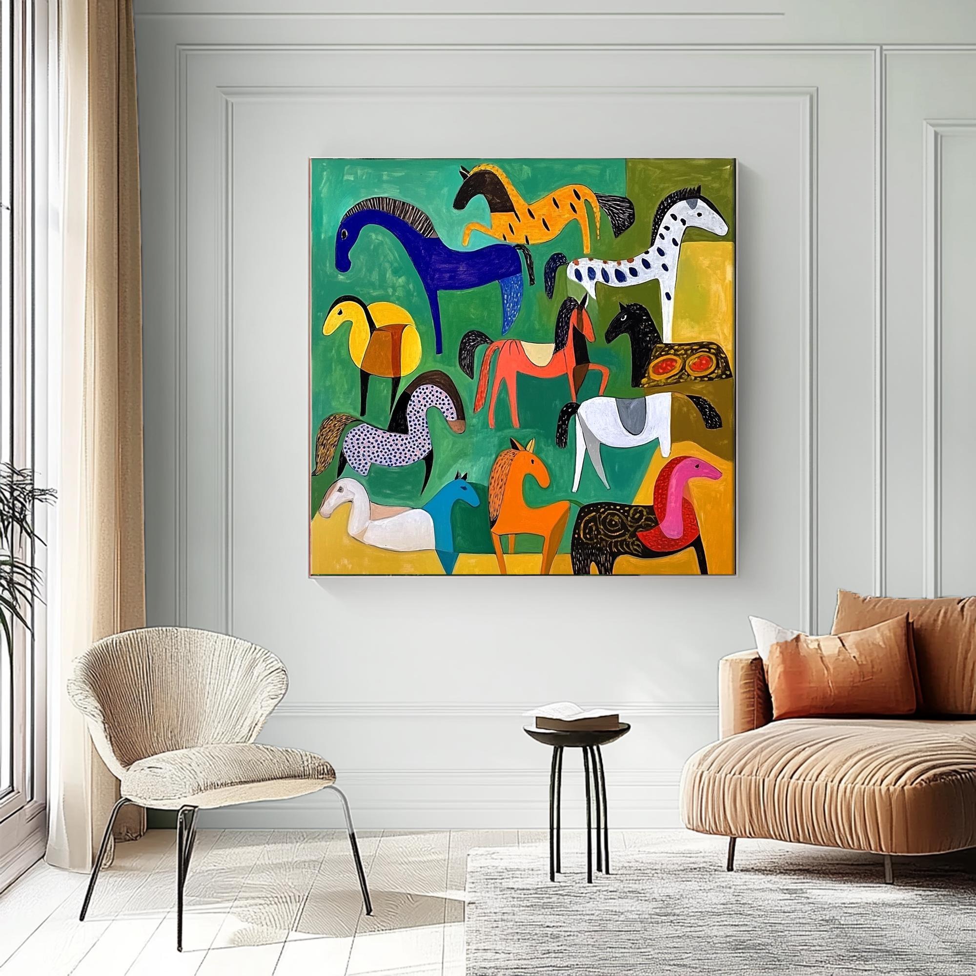 Colorful Horse Gallery Wall Art