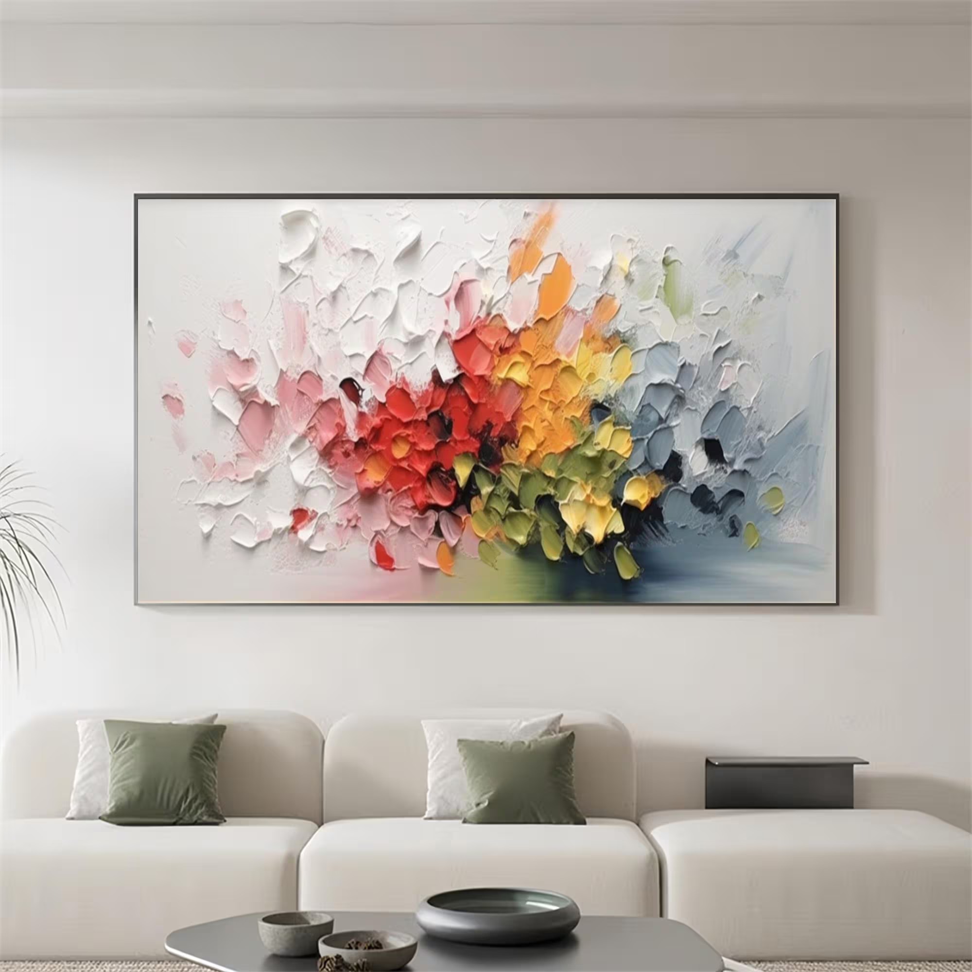 Blooming Energy in Motion – Abstract Oil Painting