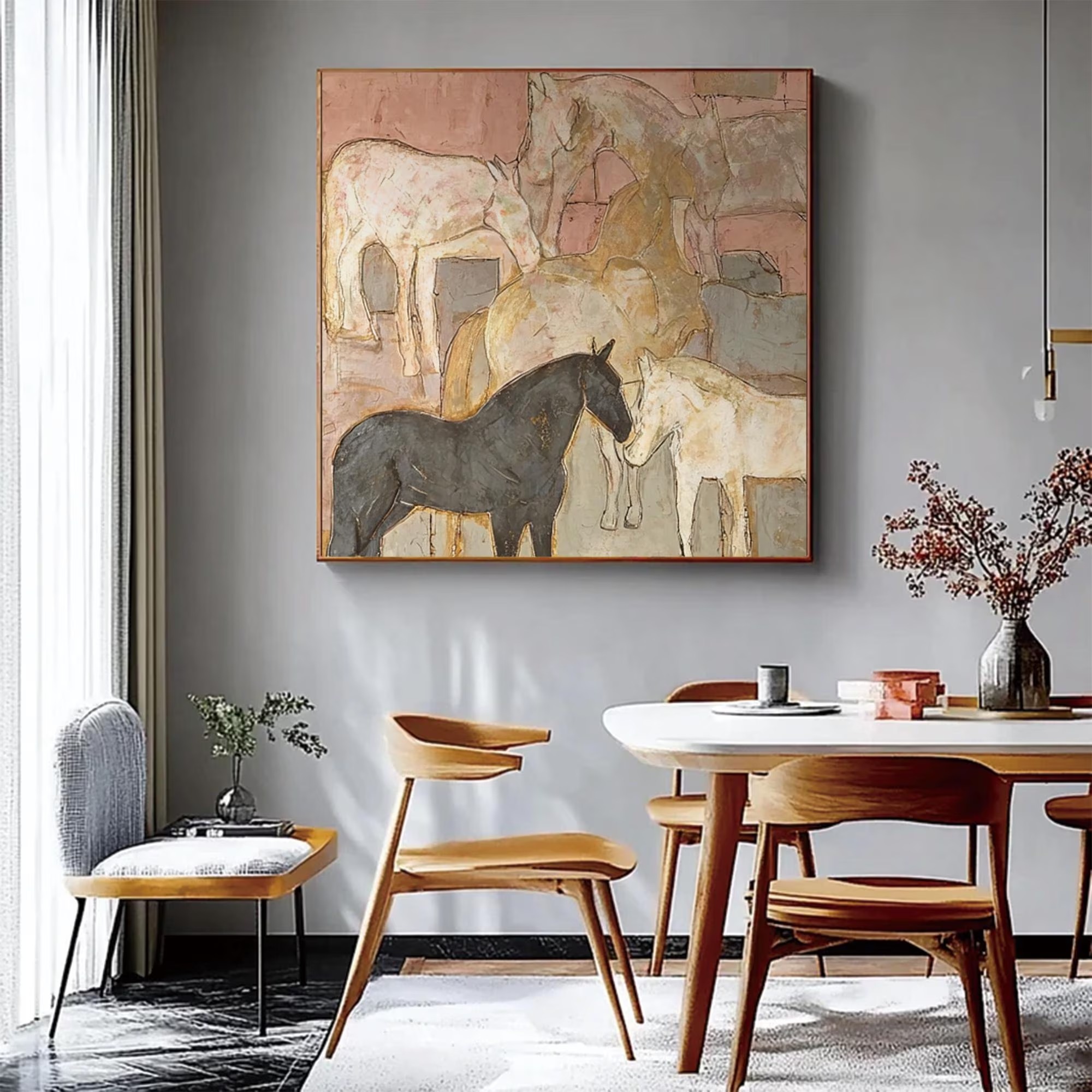 Pastel Stable Equine Masterpiece