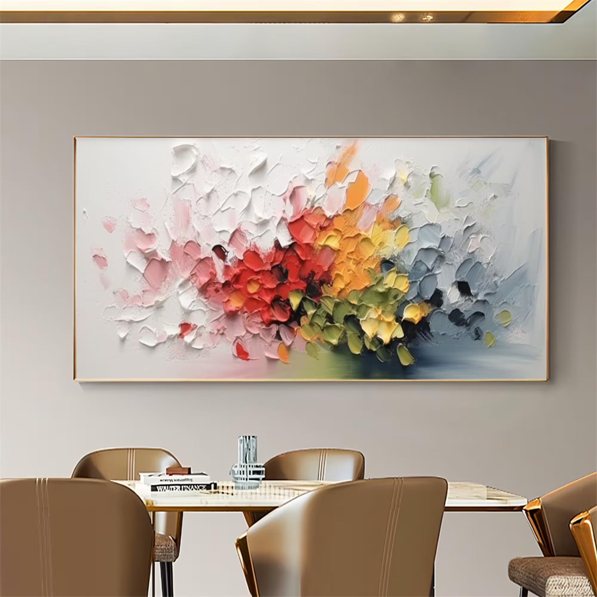 Blooming Energy in Motion – Abstract Oil Painting