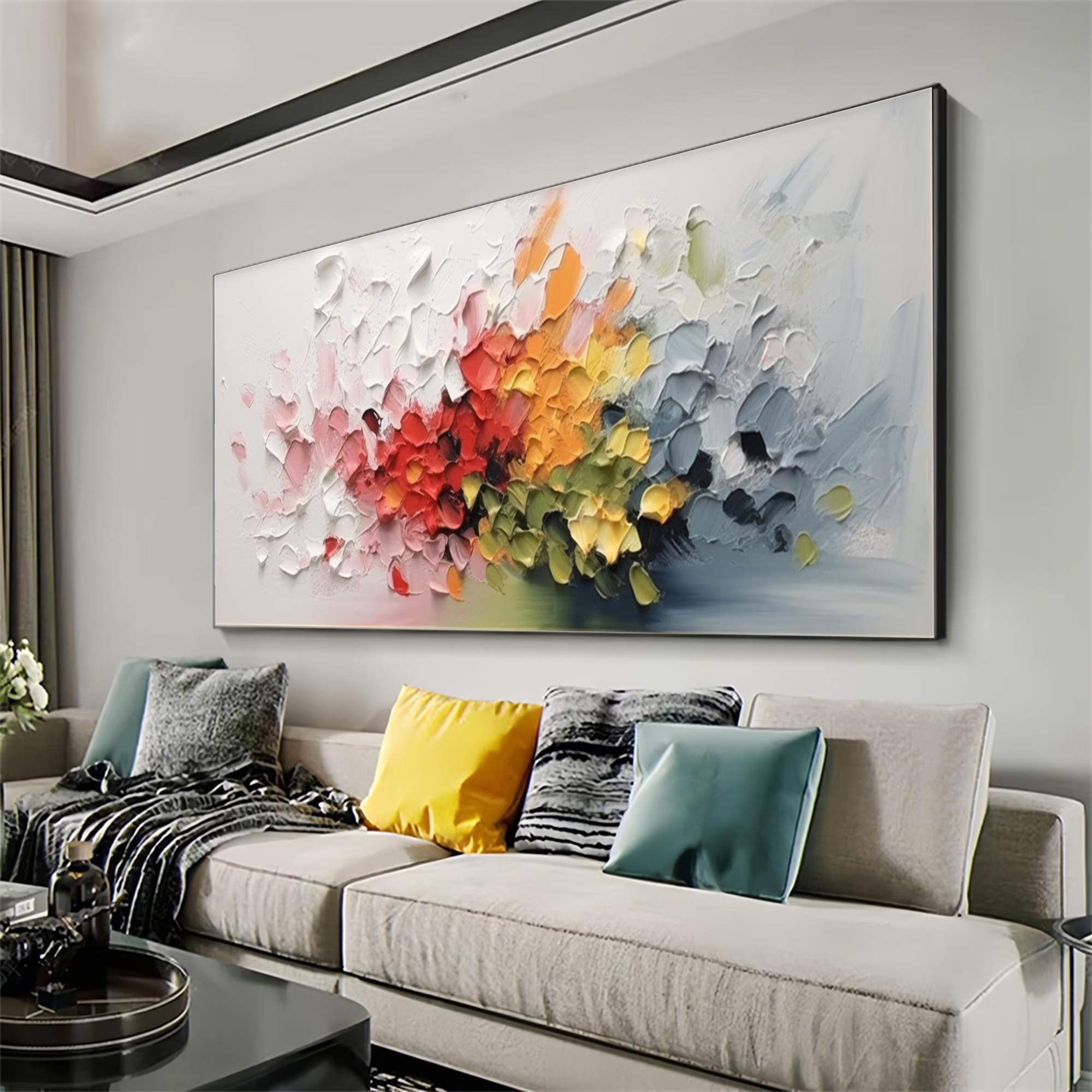 Blooming Energy in Motion – Abstract Oil Painting