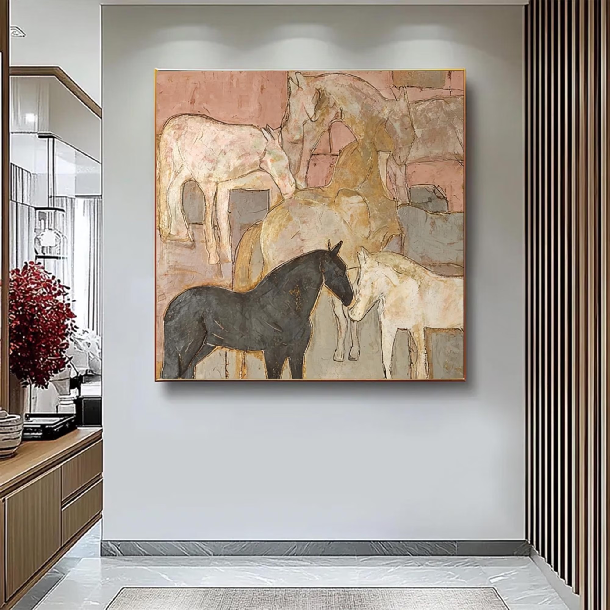 Pastel Stable Equine Masterpiece