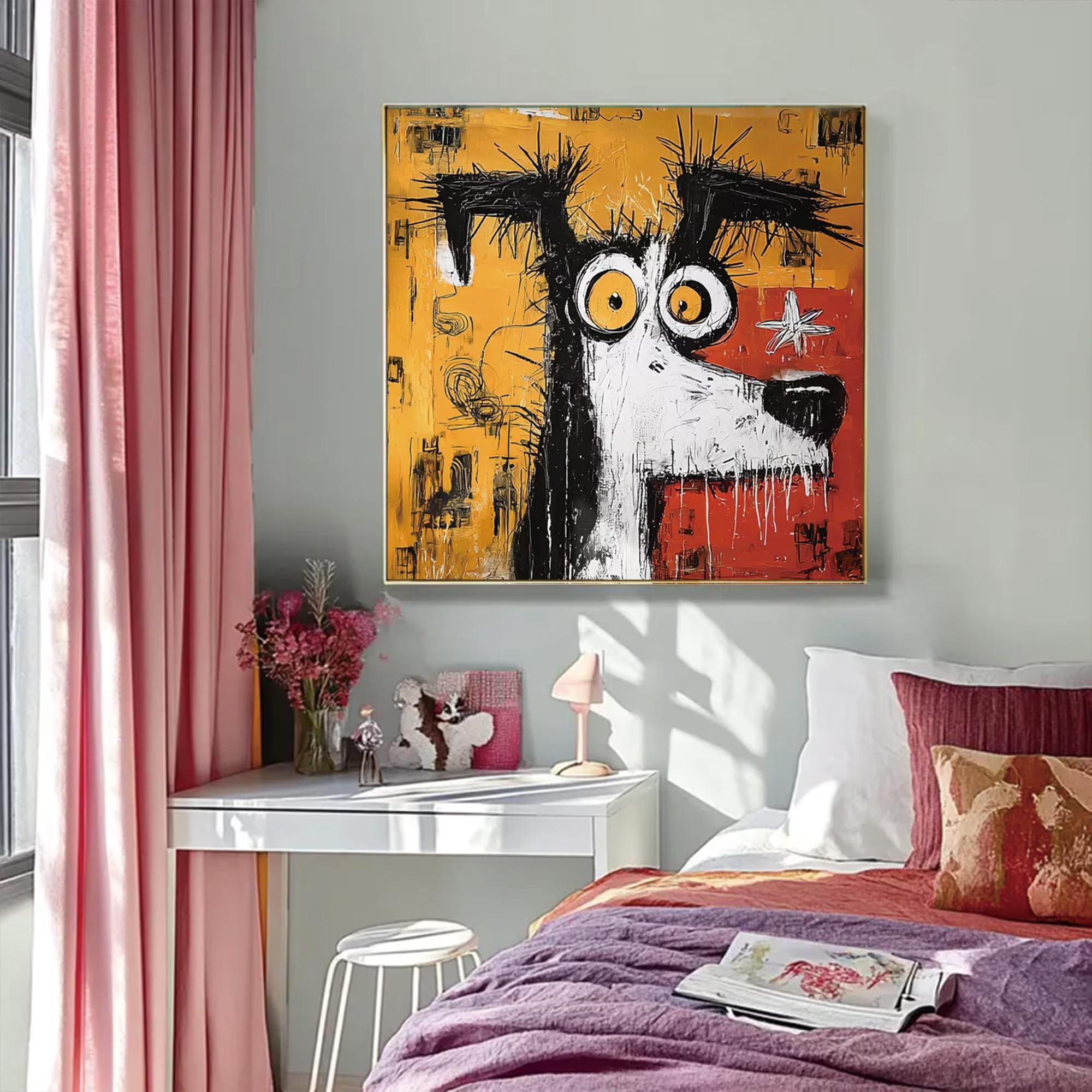 Vibrant Pup Expressionism