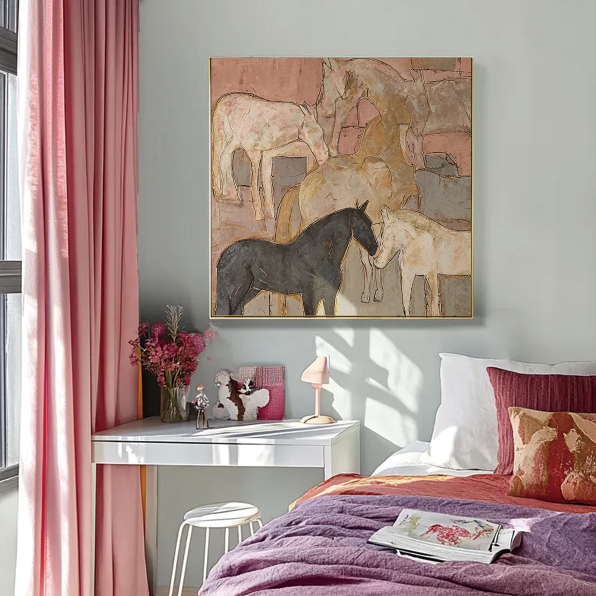 Pastel Stable Equine Masterpiece