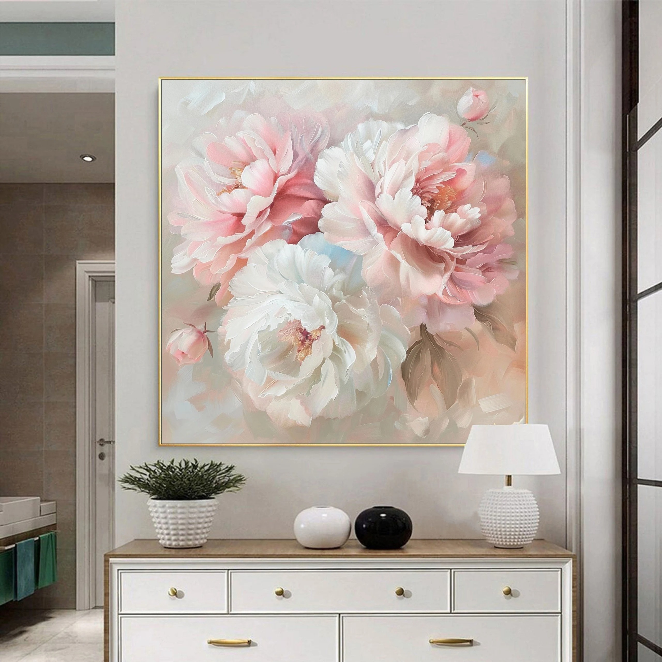 Soft Blooms Floral Canvas