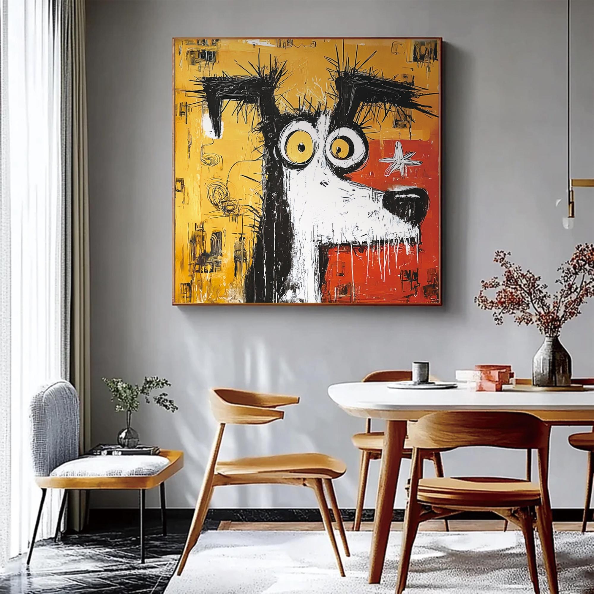 Vibrant Pup Expressionism