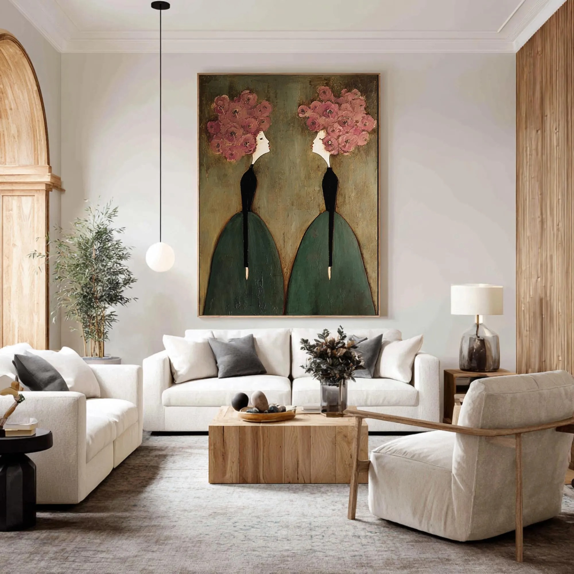 Olive Hues and Pink Reverie