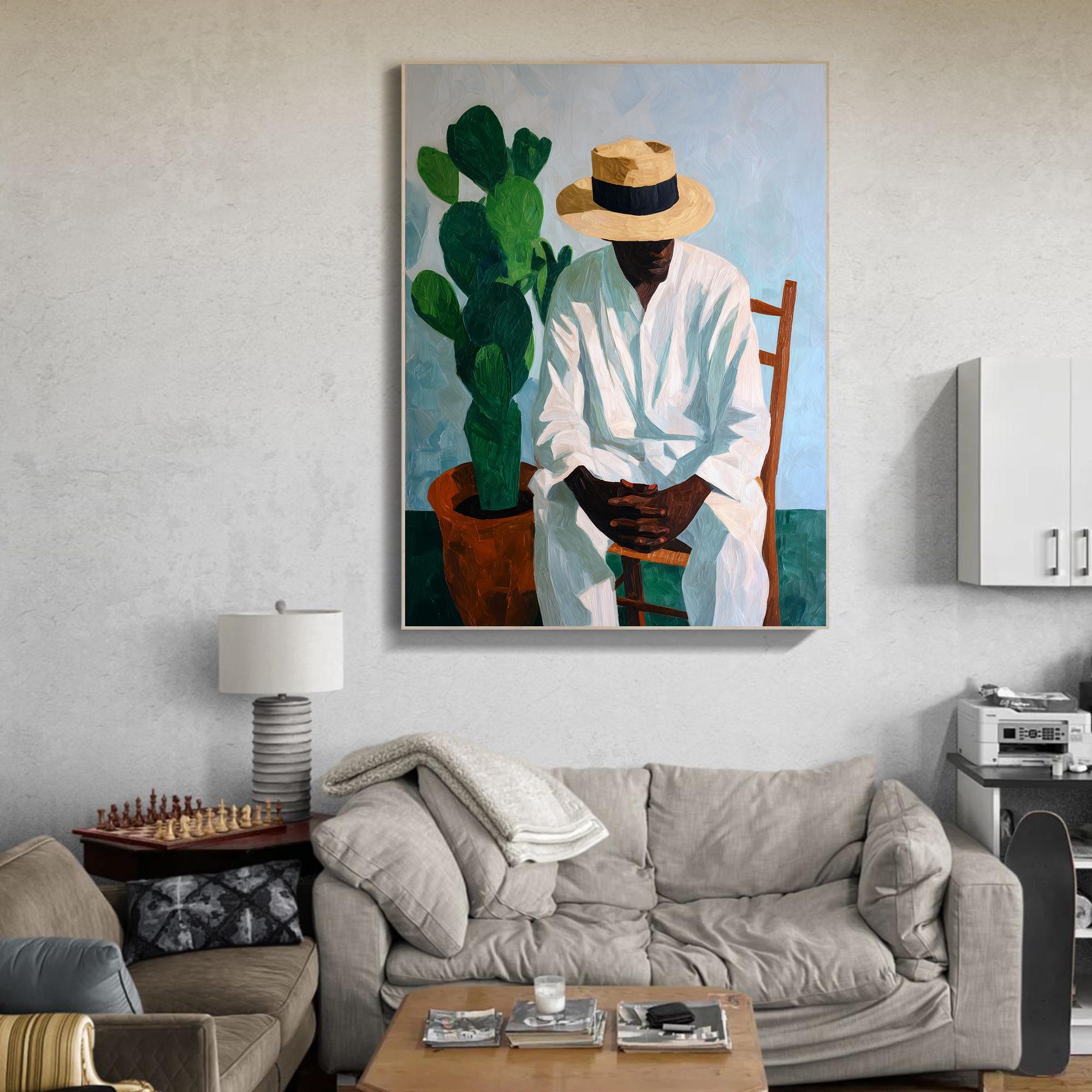 Meditation Beside Cactus