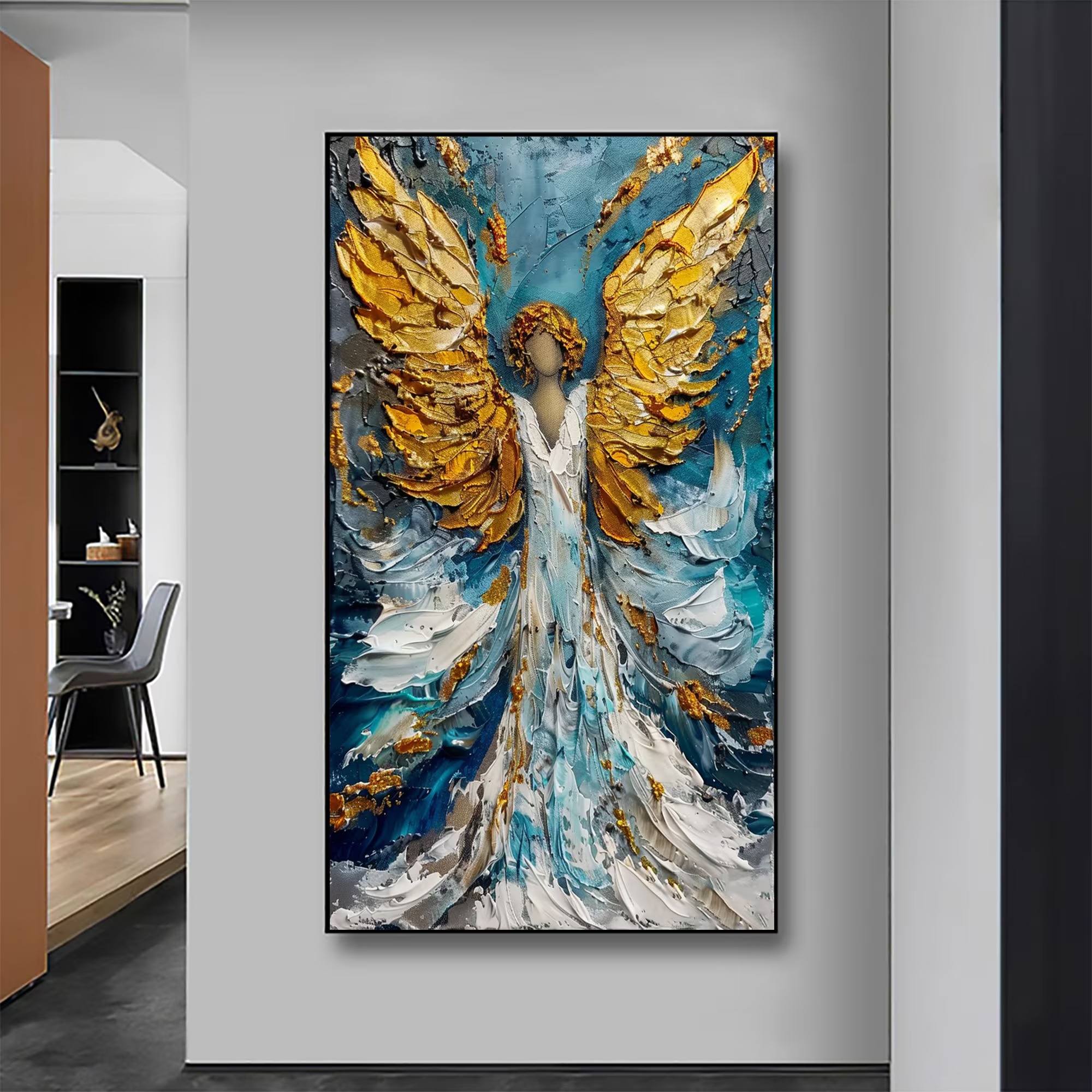 Luminous Wings - Abstract Heavenly Figure