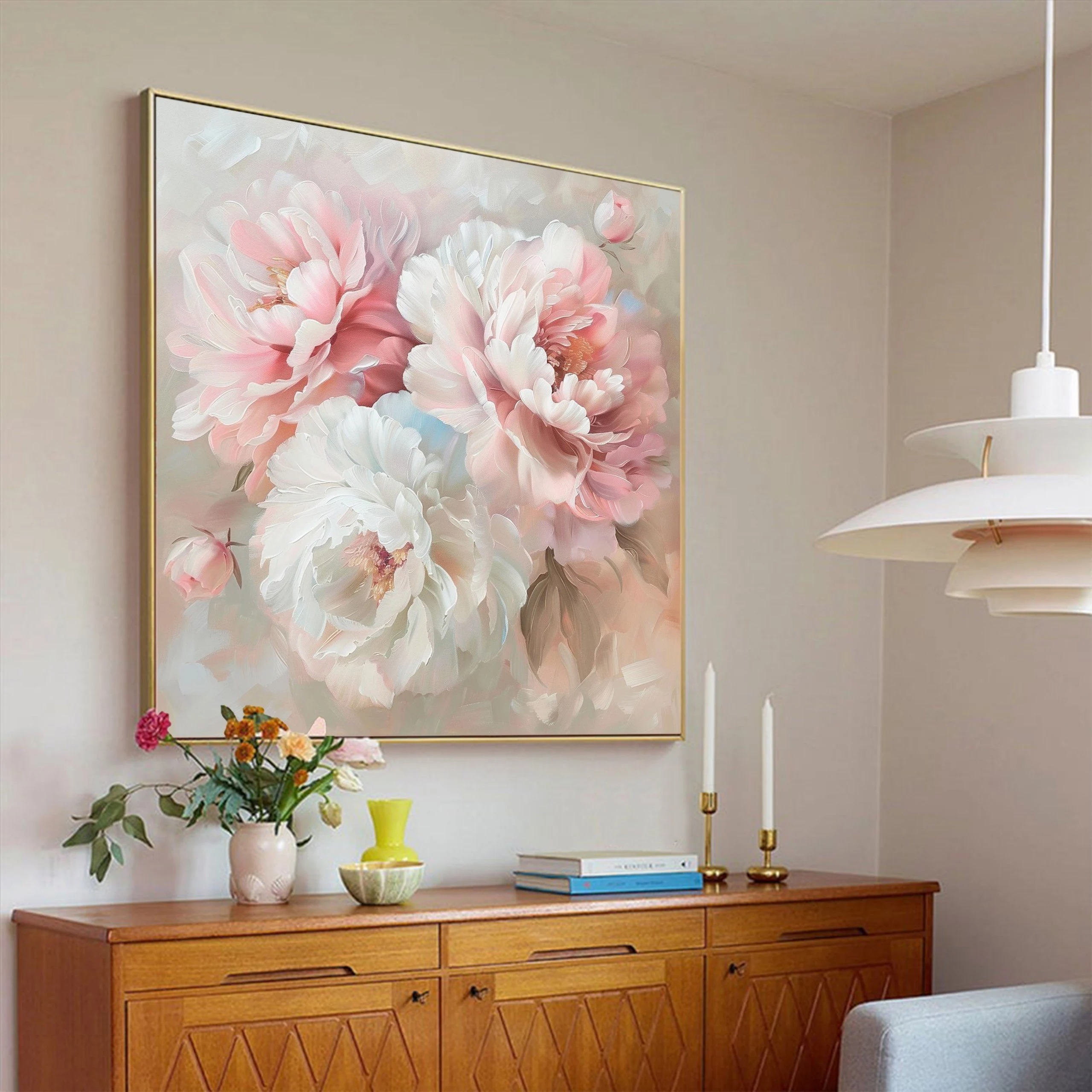 Soft Blooms Floral Canvas