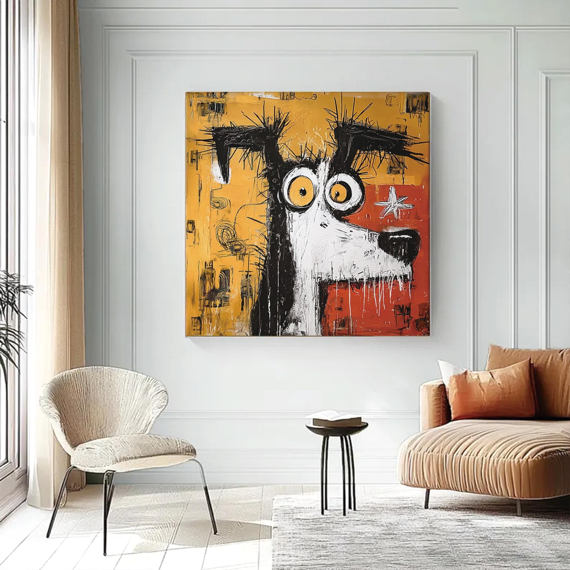 Vibrant Pup Expressionism