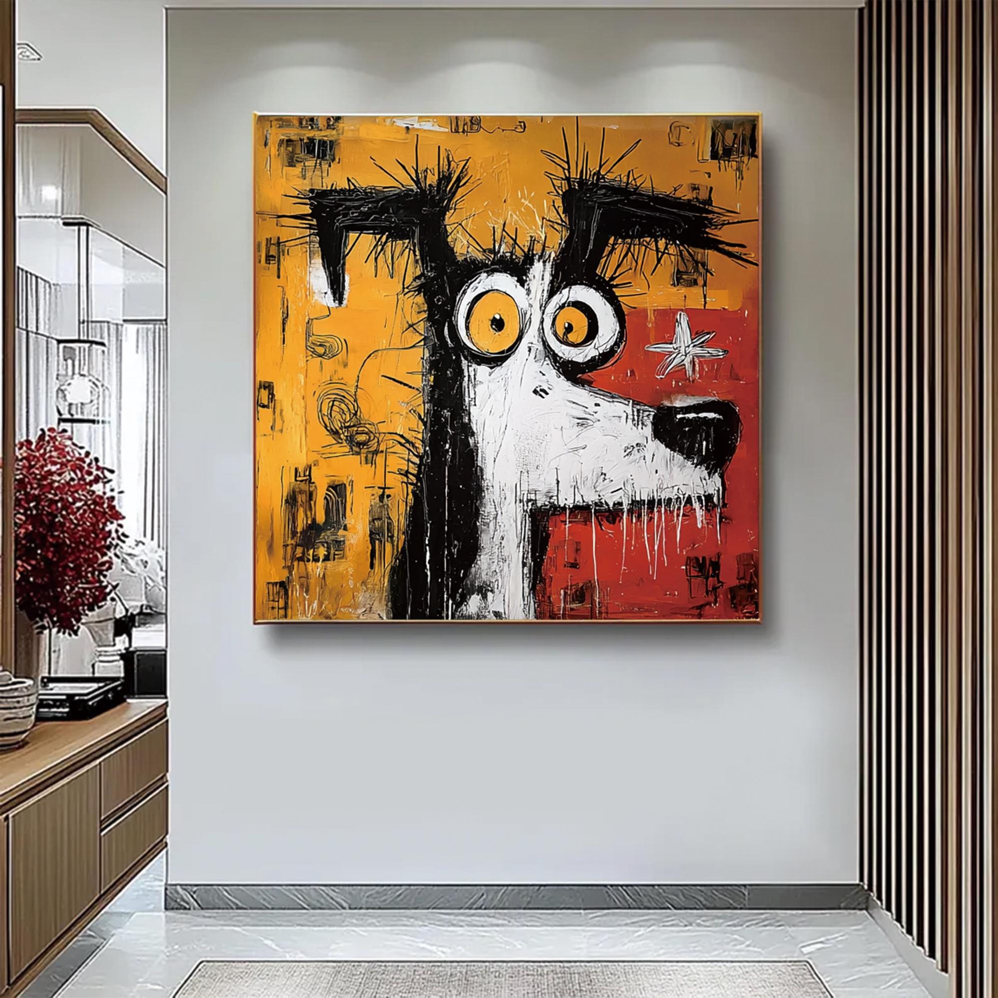 Vibrant Pup Expressionism