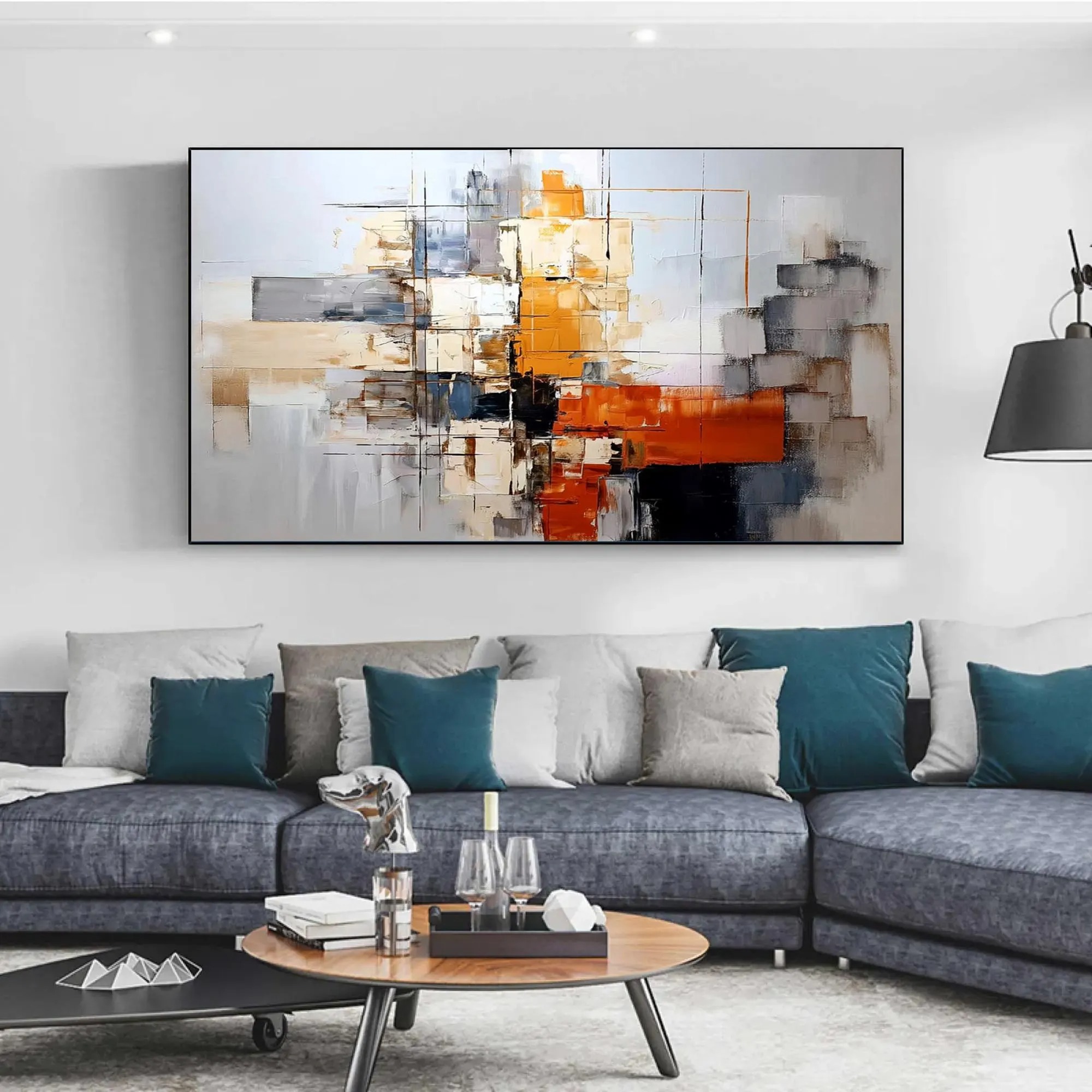 Vibrant Intersection - Modern Color Block Art