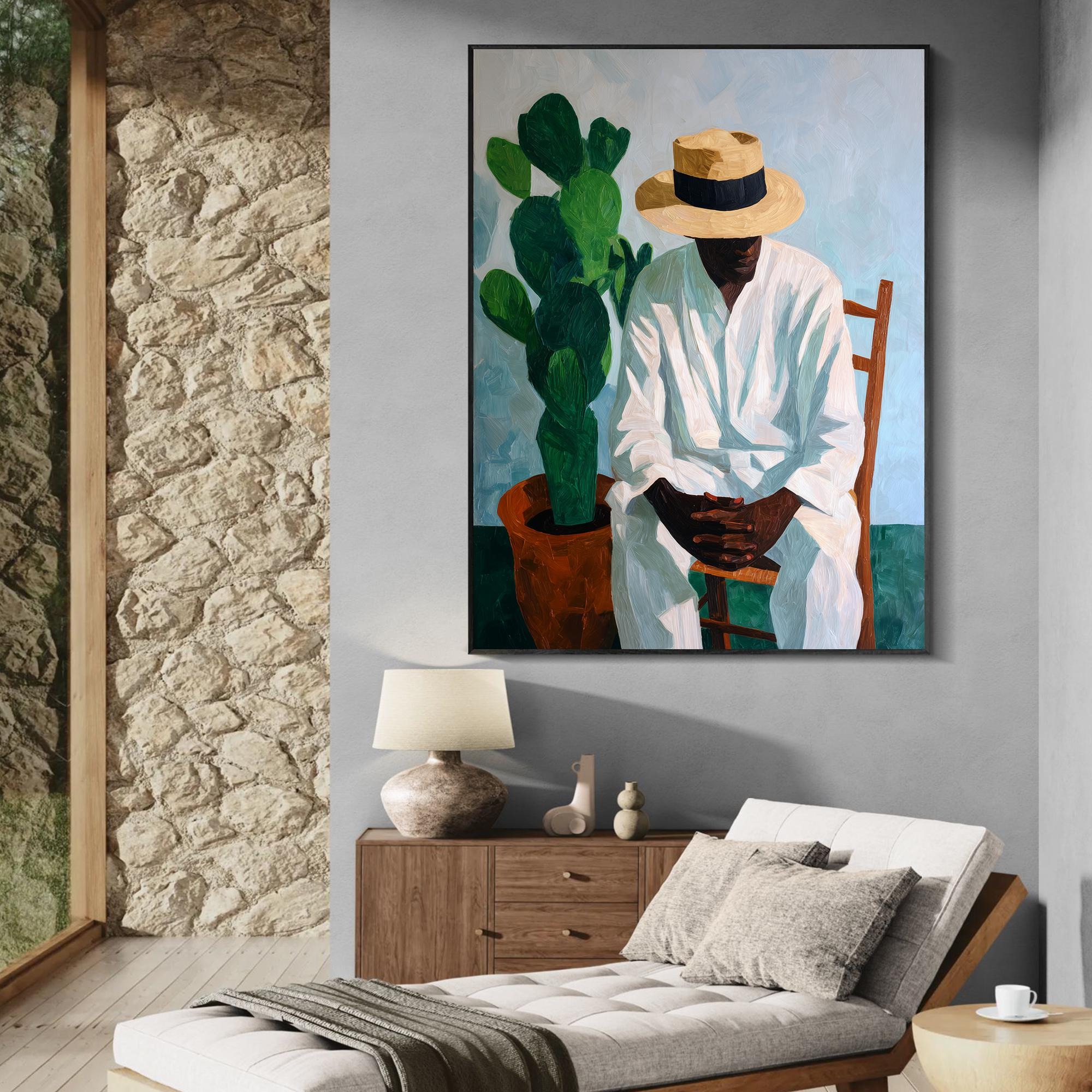 Meditation Beside Cactus