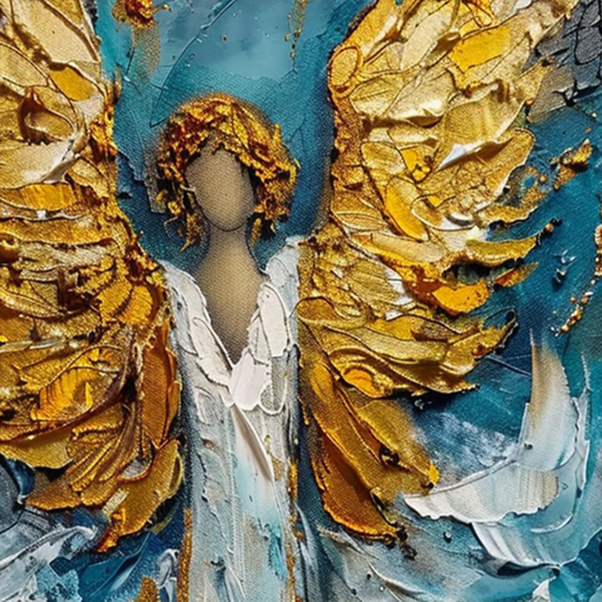 Luminous Wings - Abstract Heavenly Figure