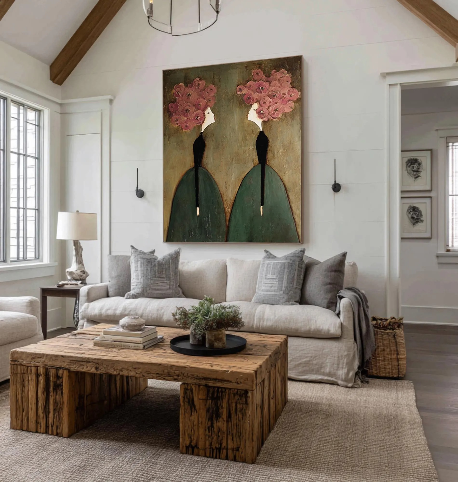 Olive Hues and Pink Reverie