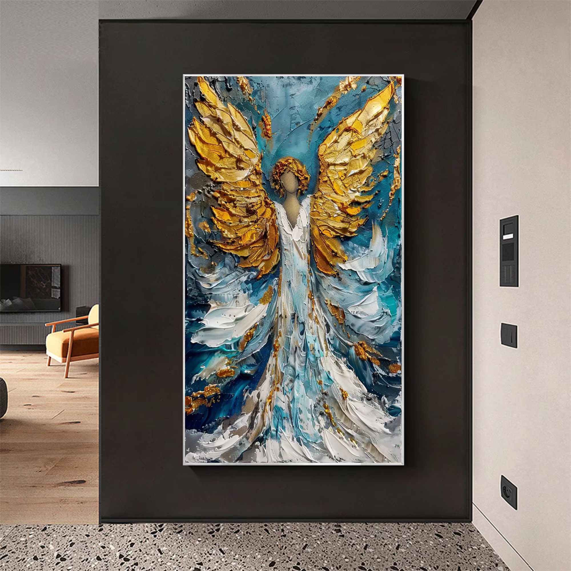 Luminous Wings - Abstract Heavenly Figure