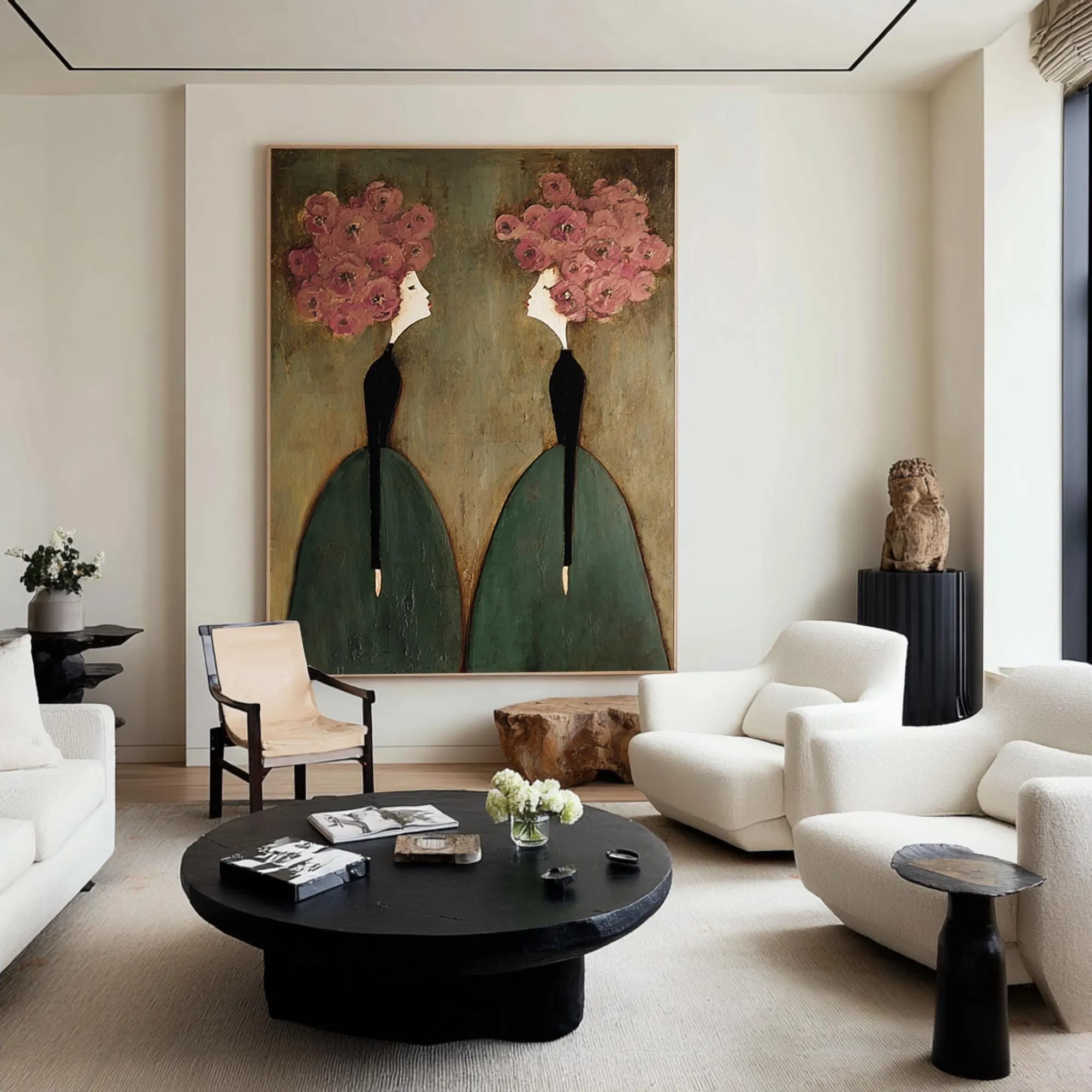 Olive Hues and Pink Reverie