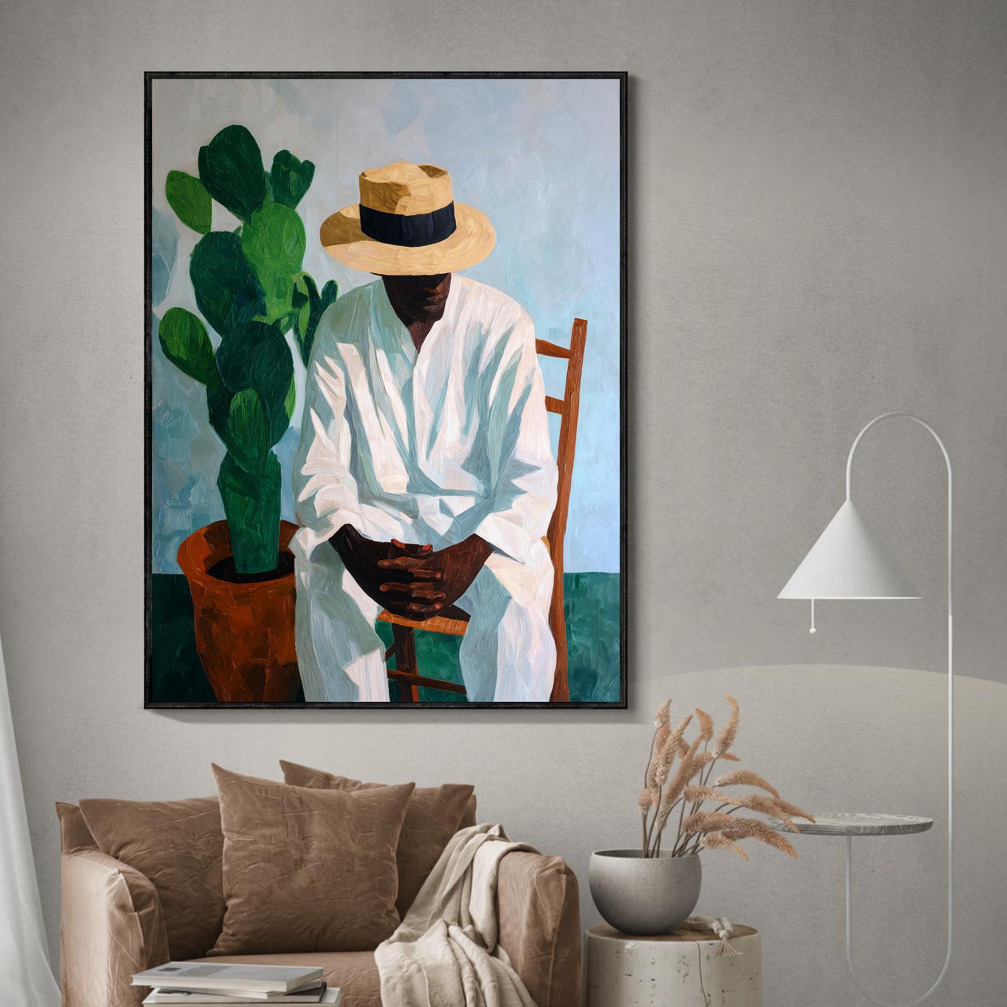 Meditation Beside Cactus