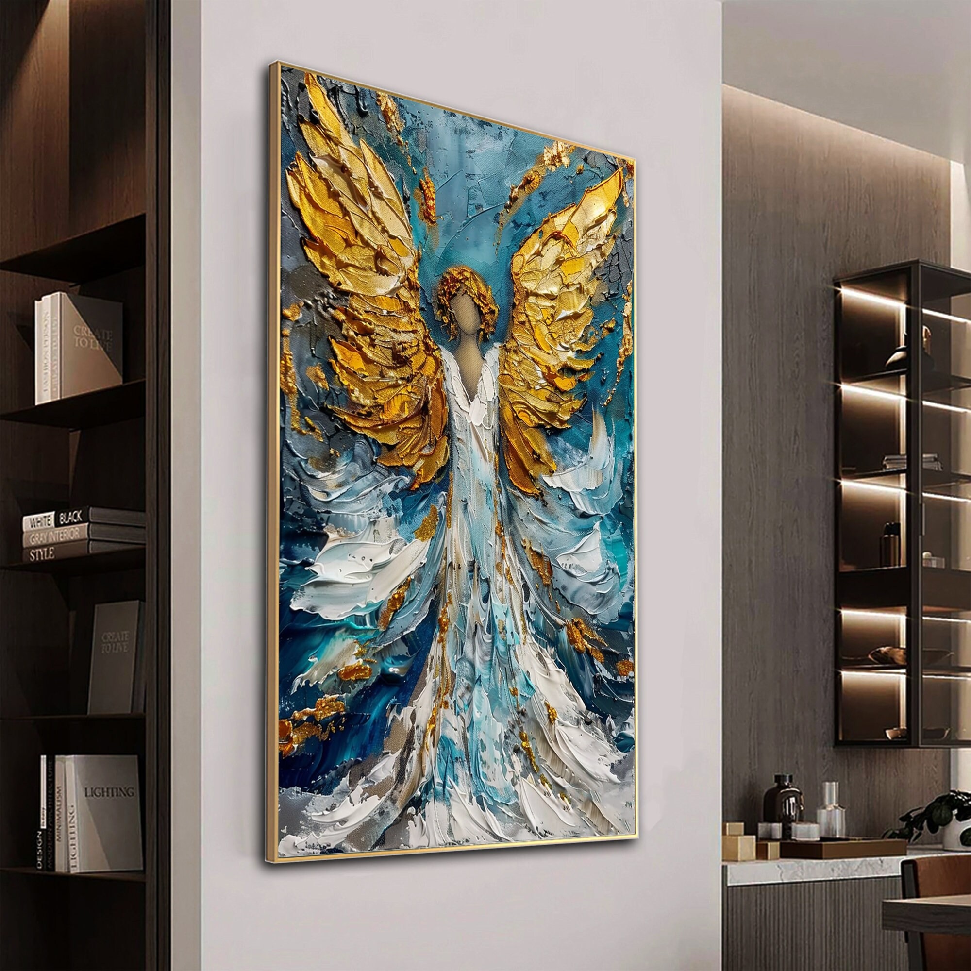 Luminous Wings - Abstract Heavenly Figure