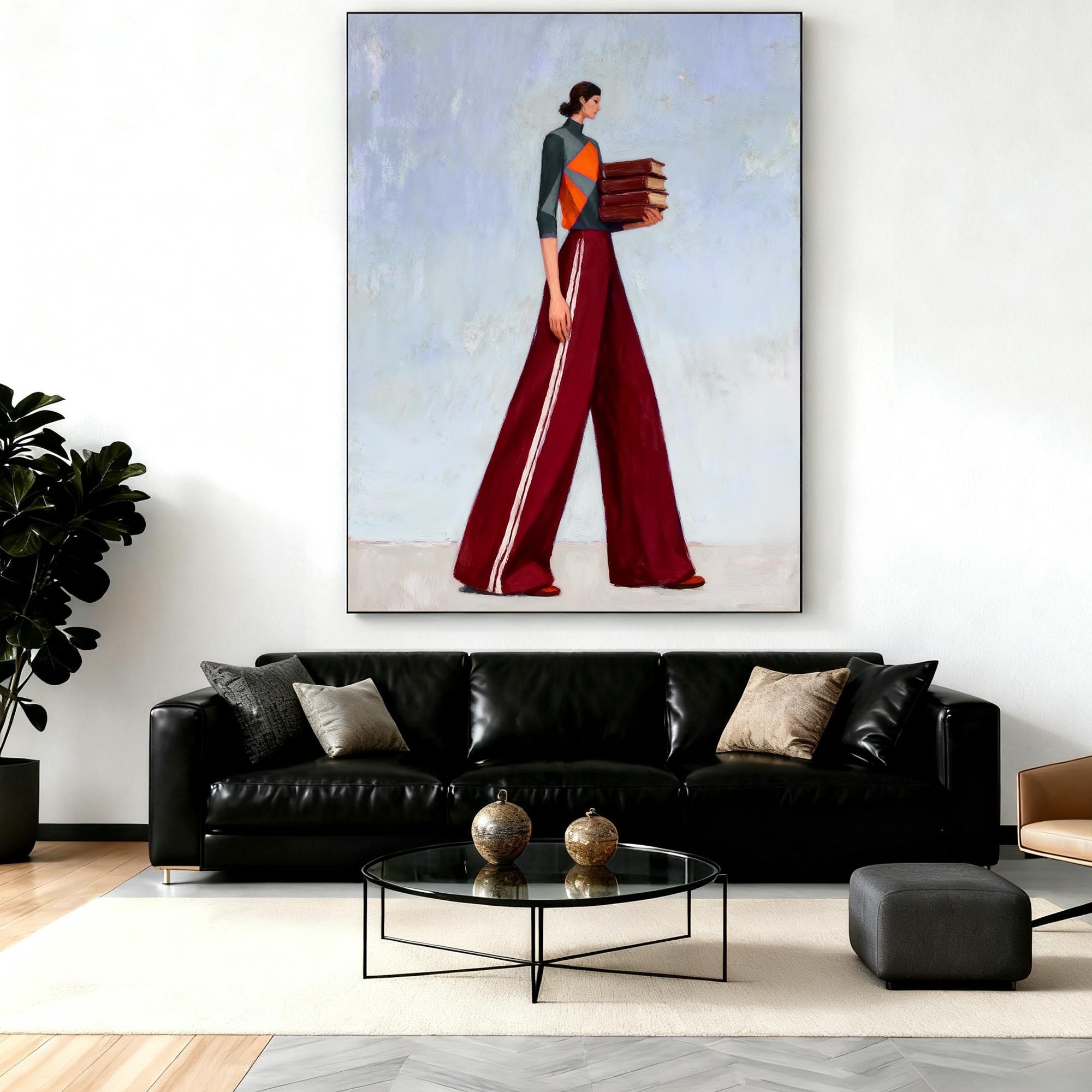 Stylish Reader Canvas Art