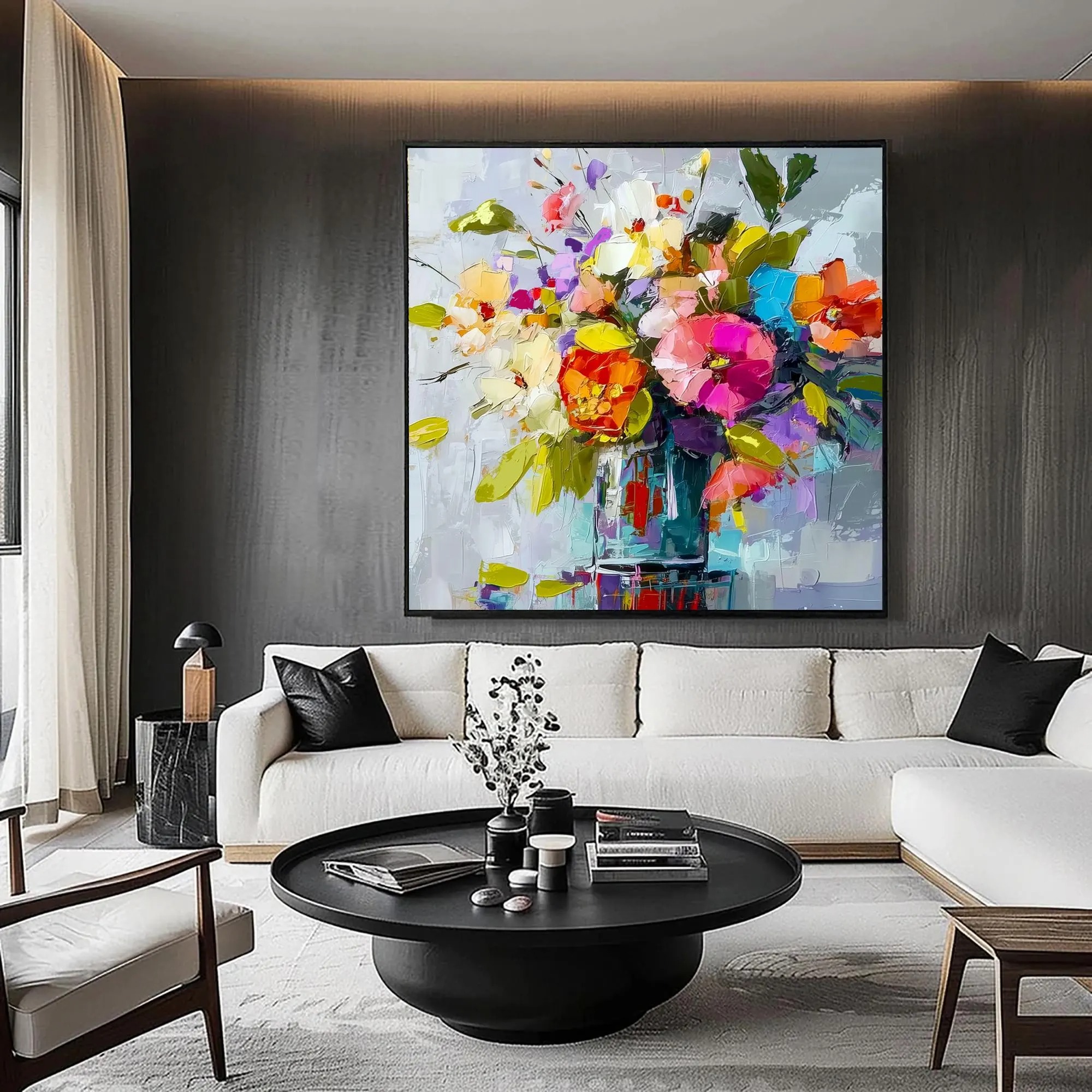 Vibrant Floral Explosion Art