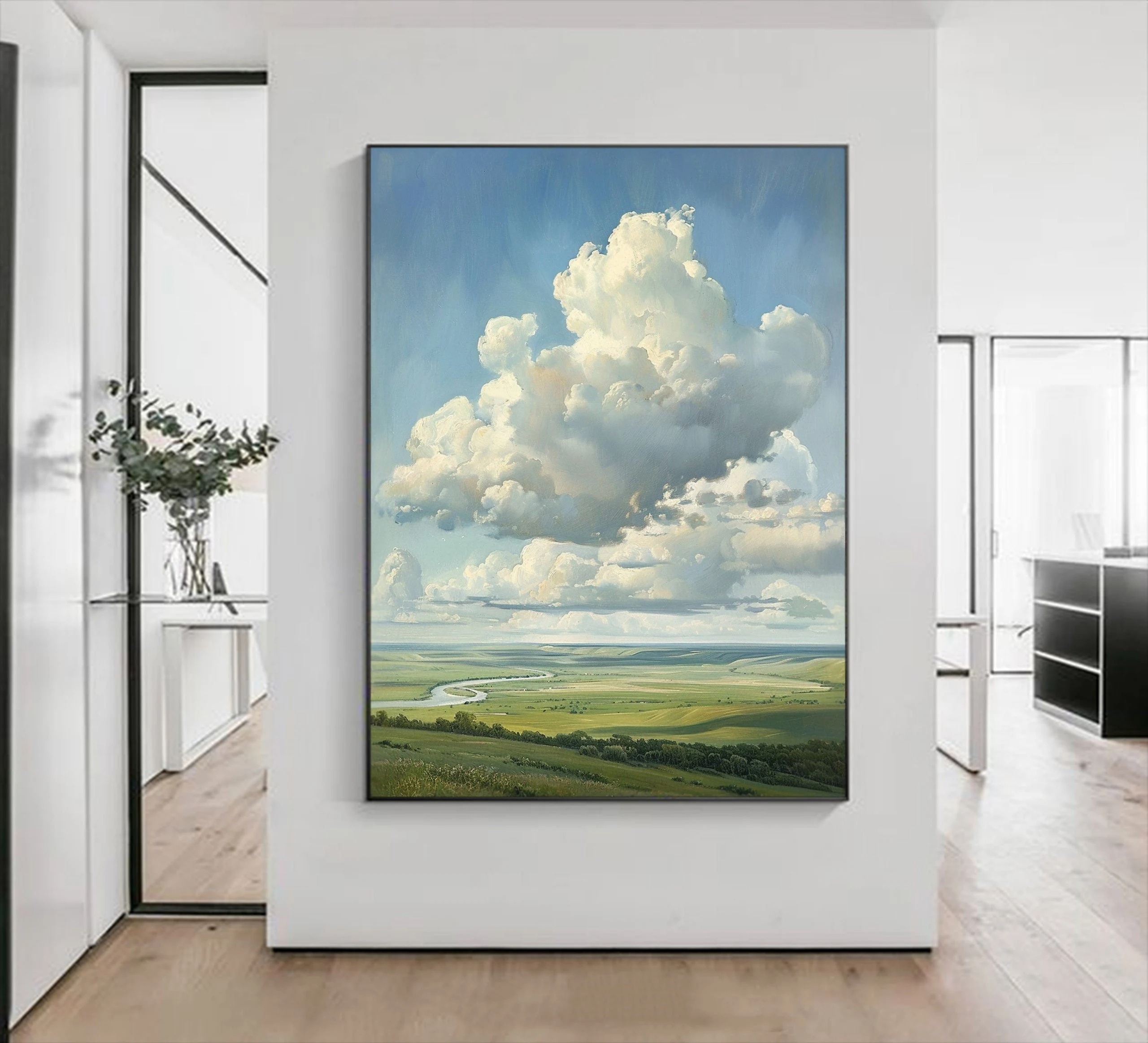 Majestic Clouds Over Plains Piece