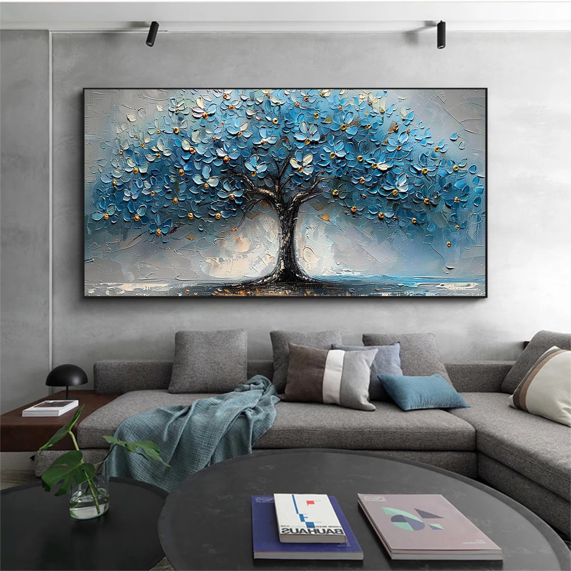 Textured Blue Tree Dream