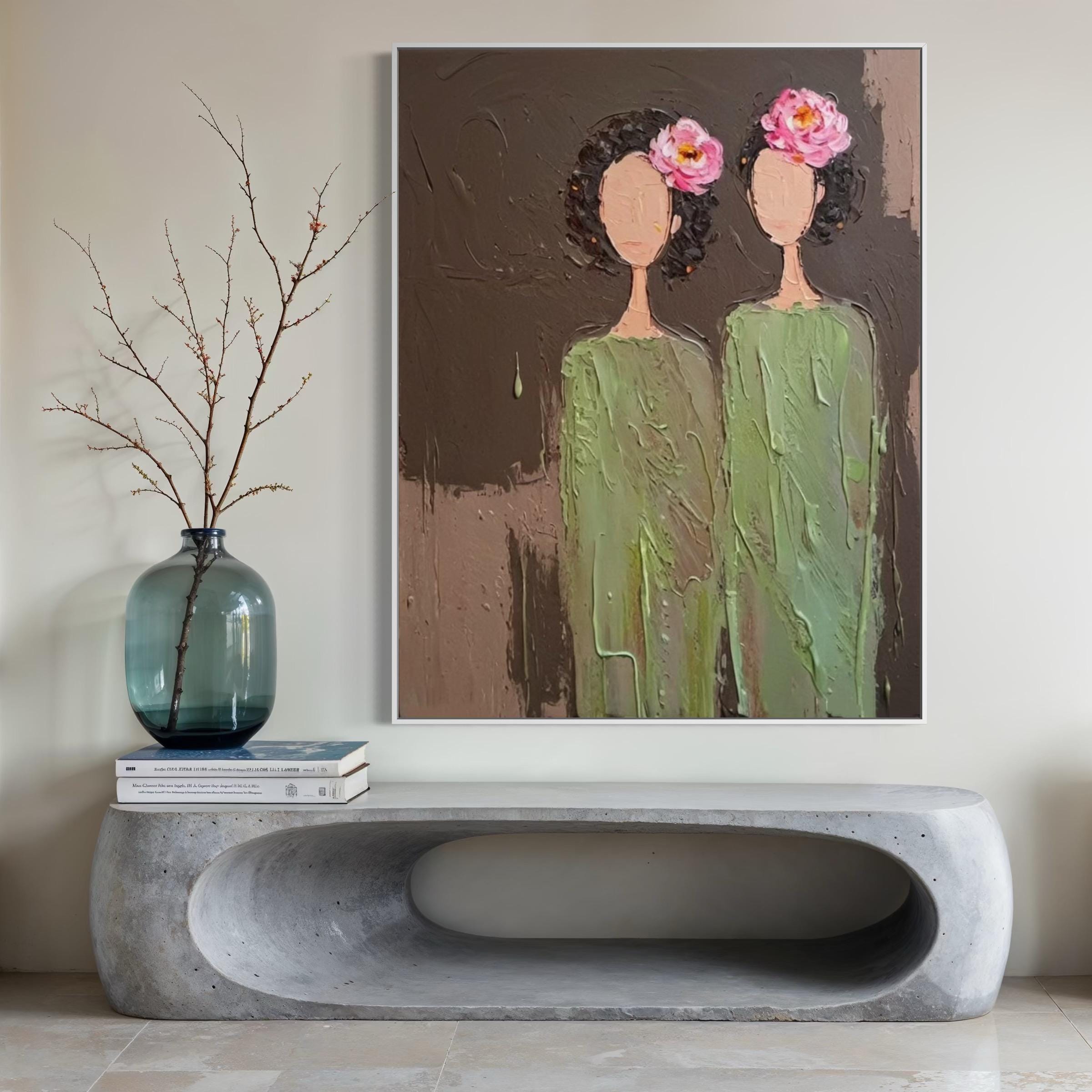 Curly Floral Sisters – Elegant Unity