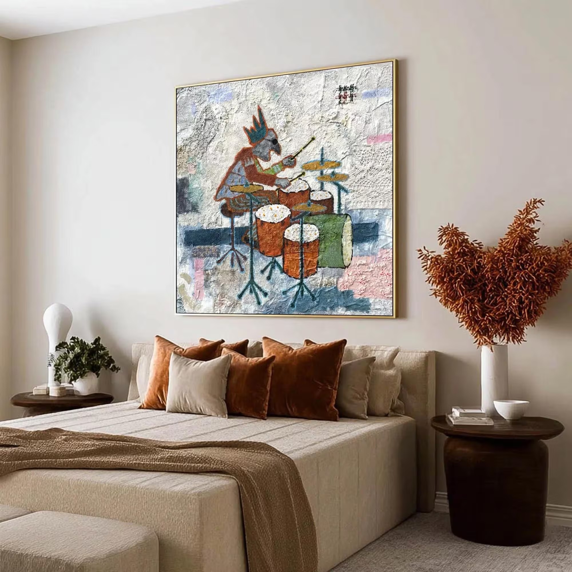 Rhythmic Feathered Drummer