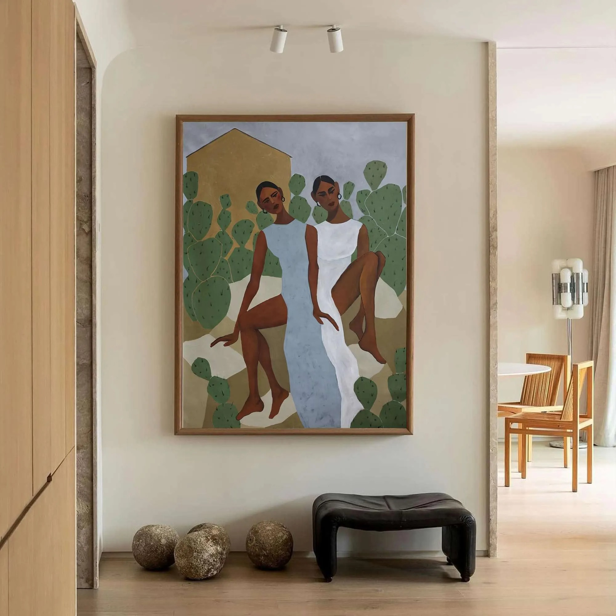 Cacti Companions - Elegant Ladies Painting