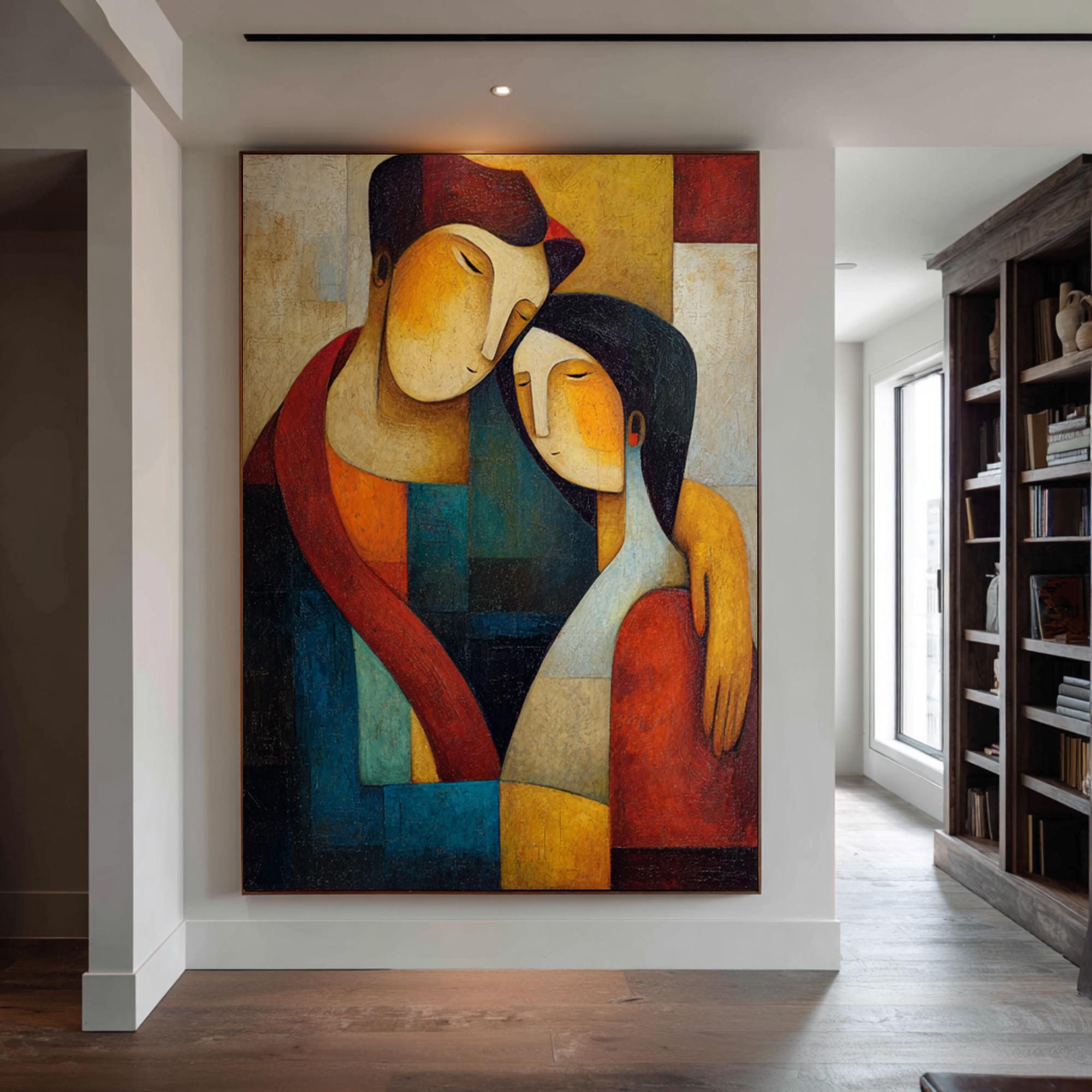 Cubist - style Lovers' Art