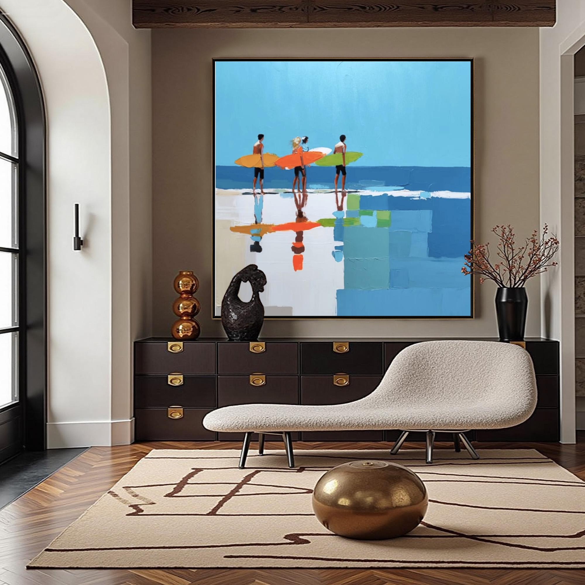 Surfers' Coastal Reverie