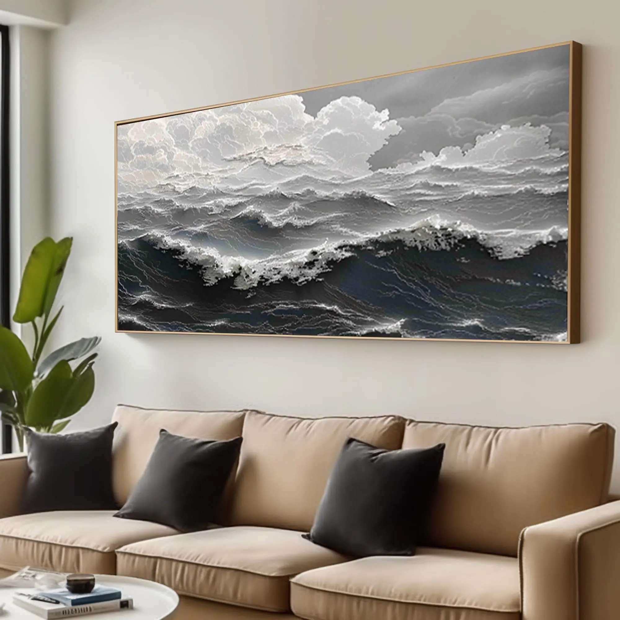 Waves Beneath the Silent Clouds