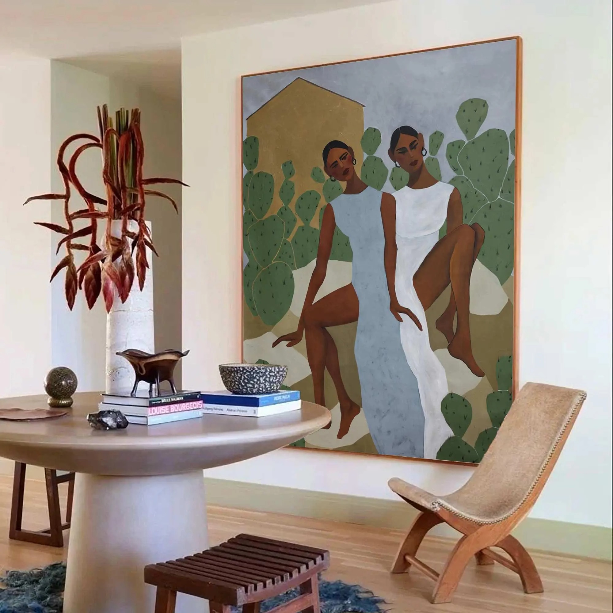 Cacti Companions - Elegant Ladies Painting