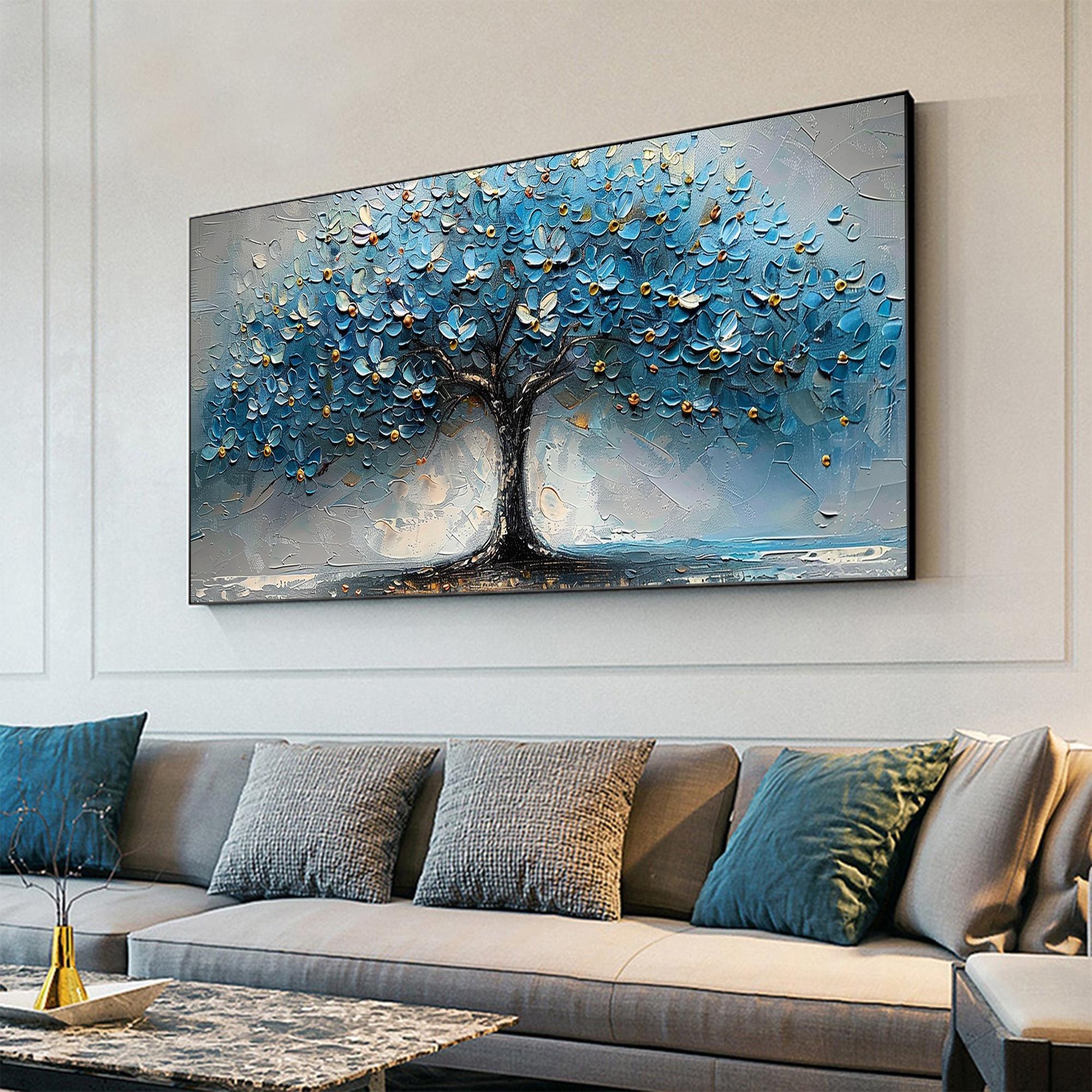 Textured Blue Tree Dream