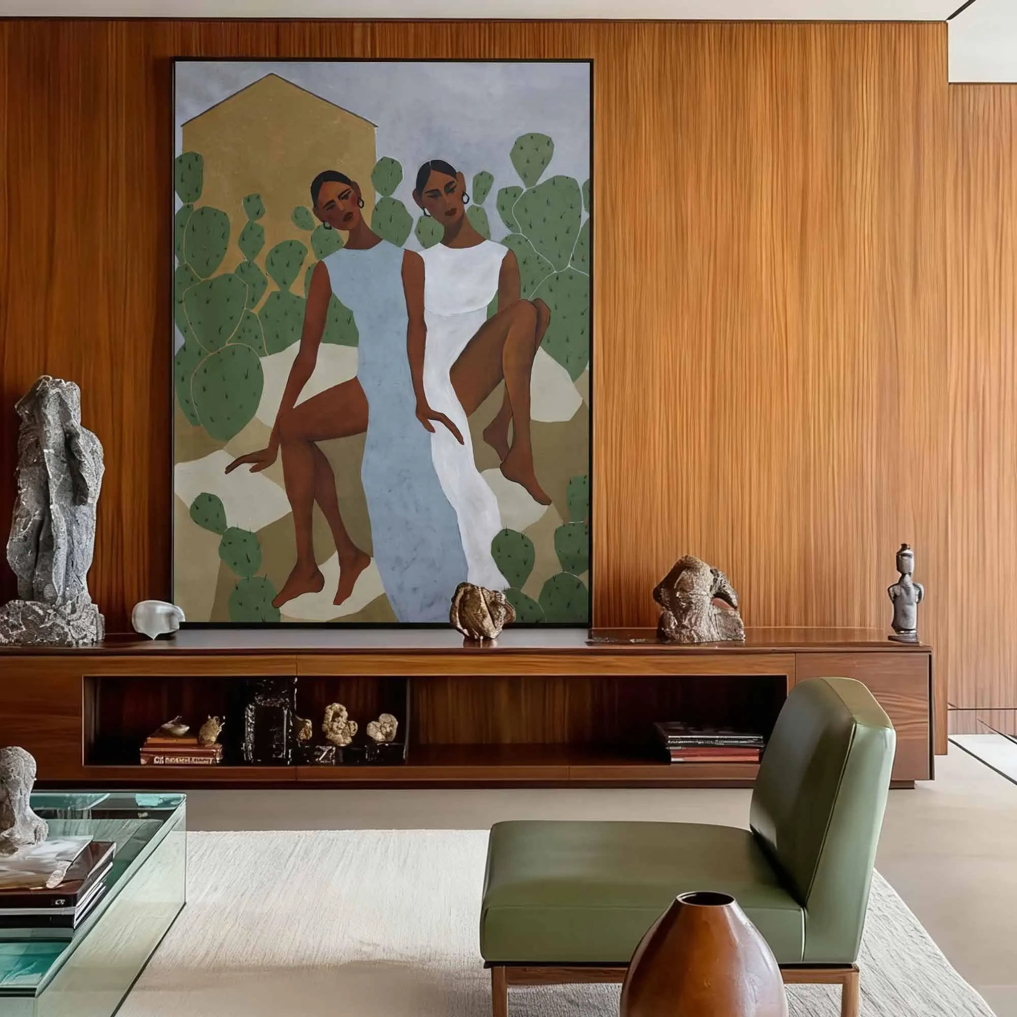 Cacti Companions - Elegant Ladies Painting