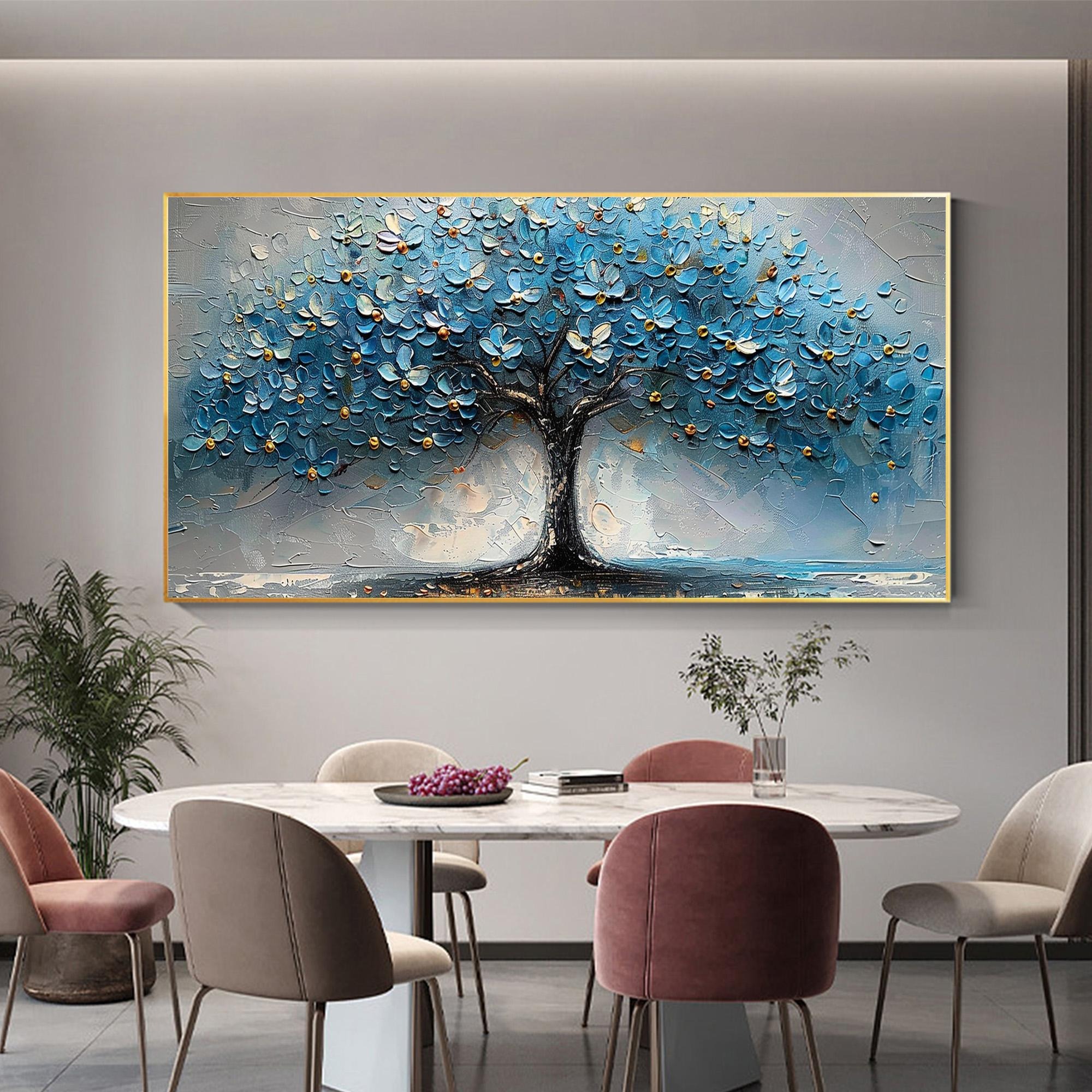 Textured Blue Tree Dream